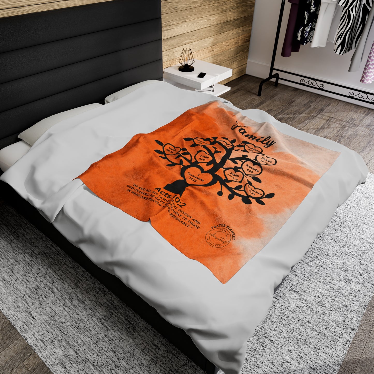 FAMILY ACTS 10:2 - Velveteen Plush Blanket 2