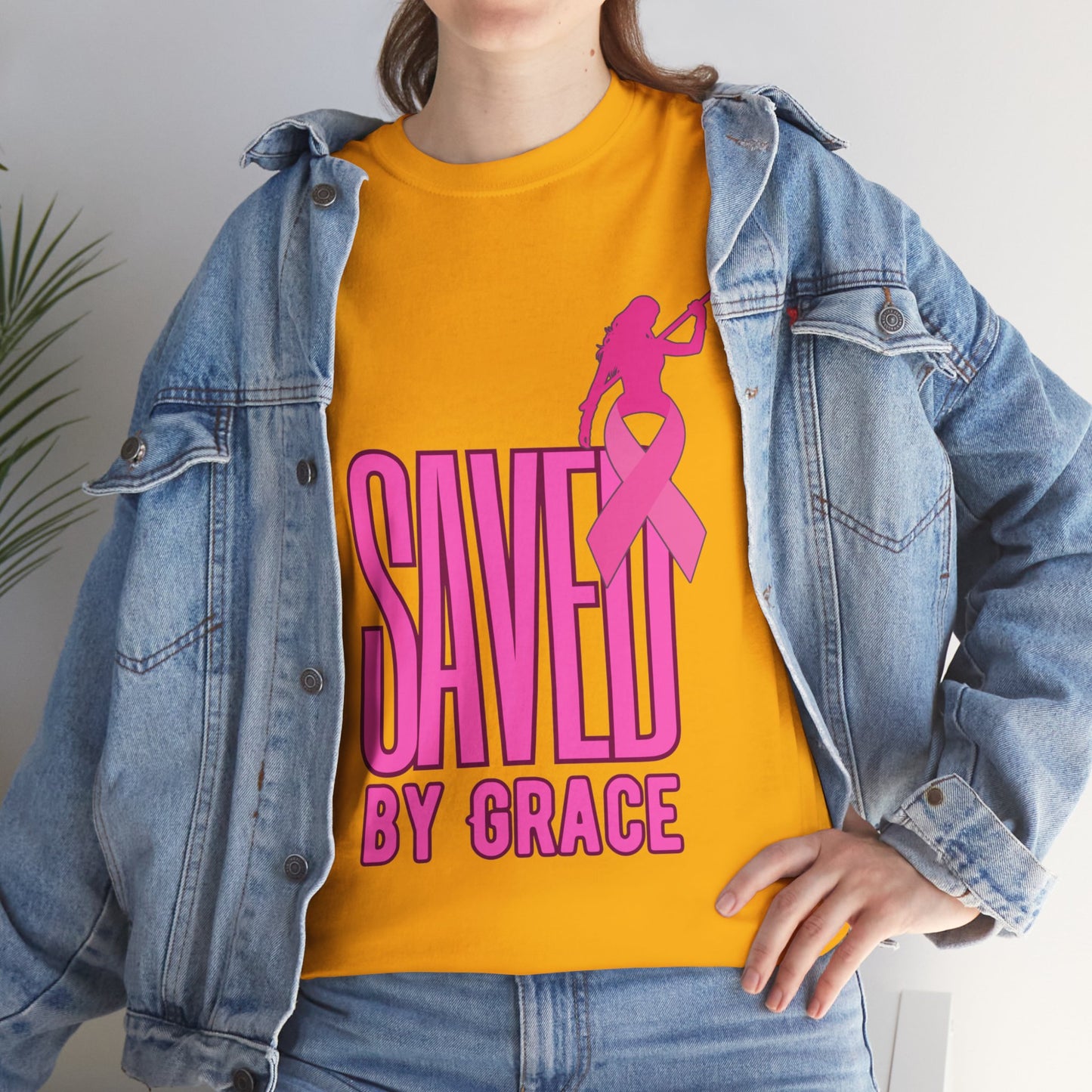 SAVED BY GRACE 1- Unisex Heavy Cotton Tee