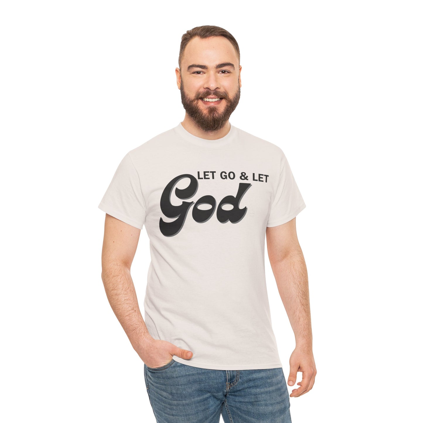 LET GO & LET GOD - 1- Unisex Heavy Cotton Tee