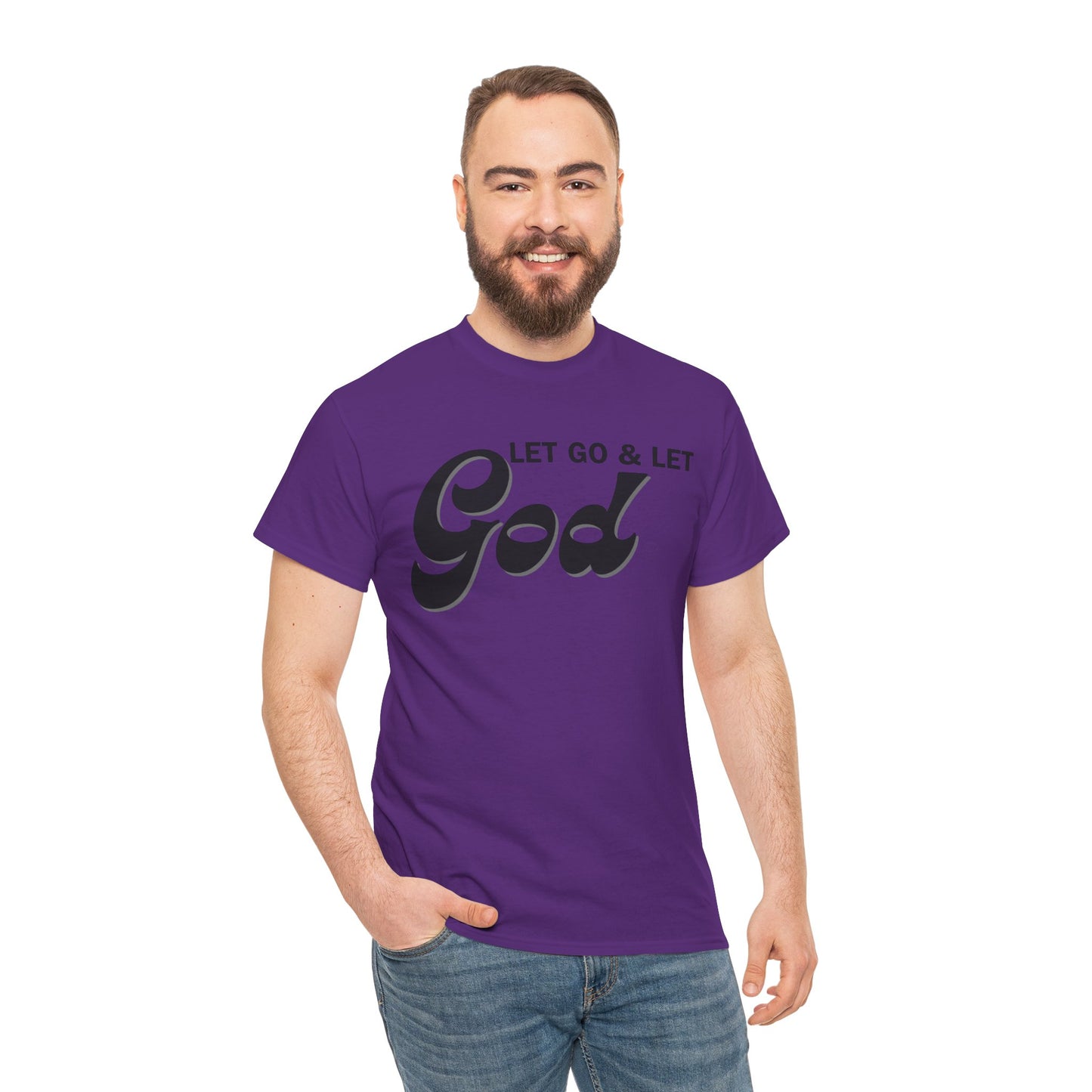 LET GO & LET GOD - 1- Unisex Heavy Cotton Tee