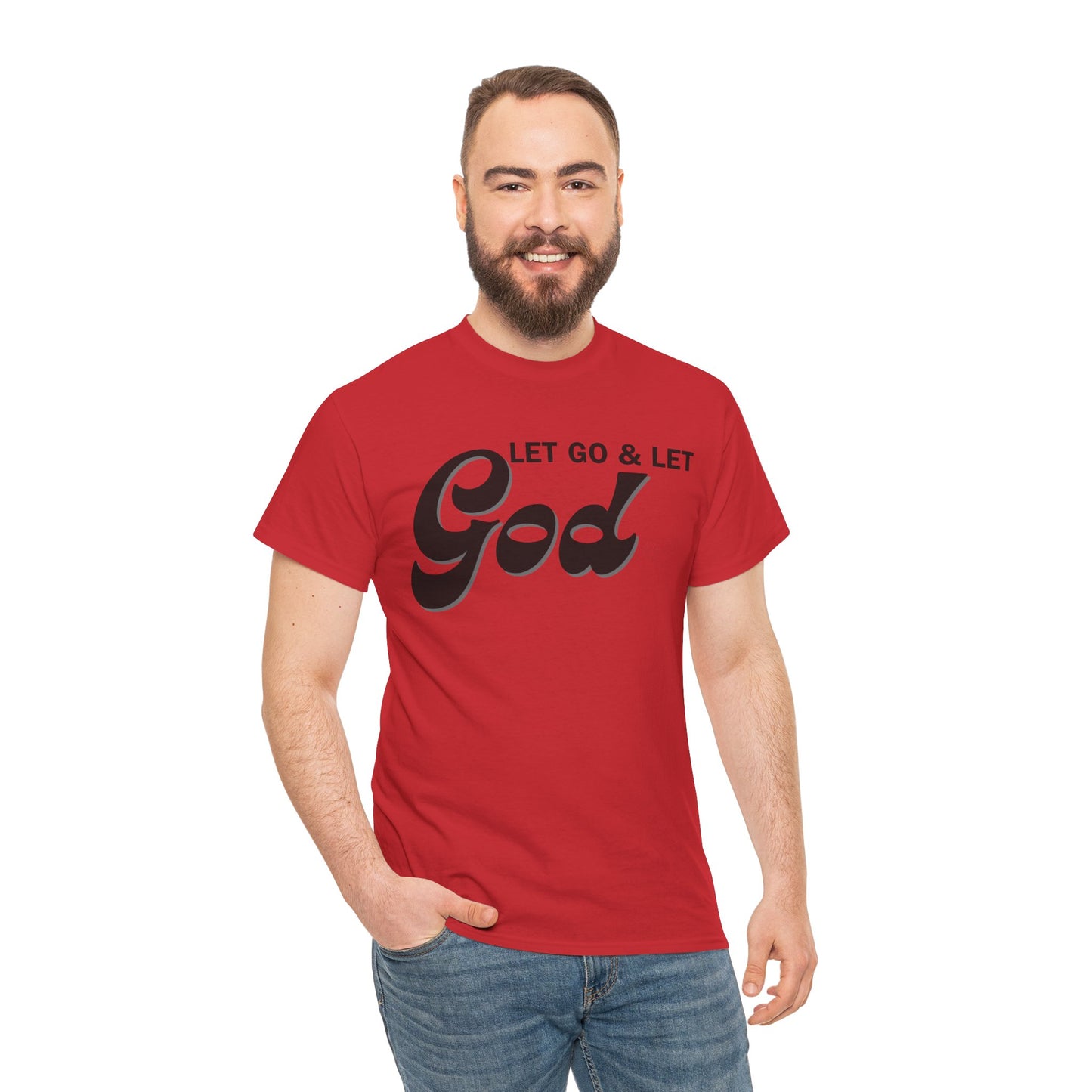 LET GO & LET GOD - 1- Unisex Heavy Cotton Tee