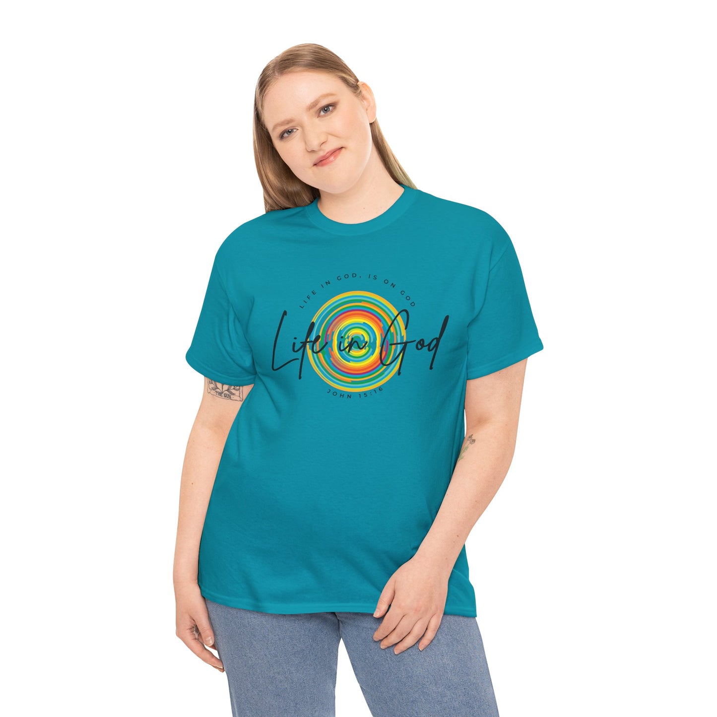 LIFE IN GOD 1 - Unisex Heavy Cotton Tee