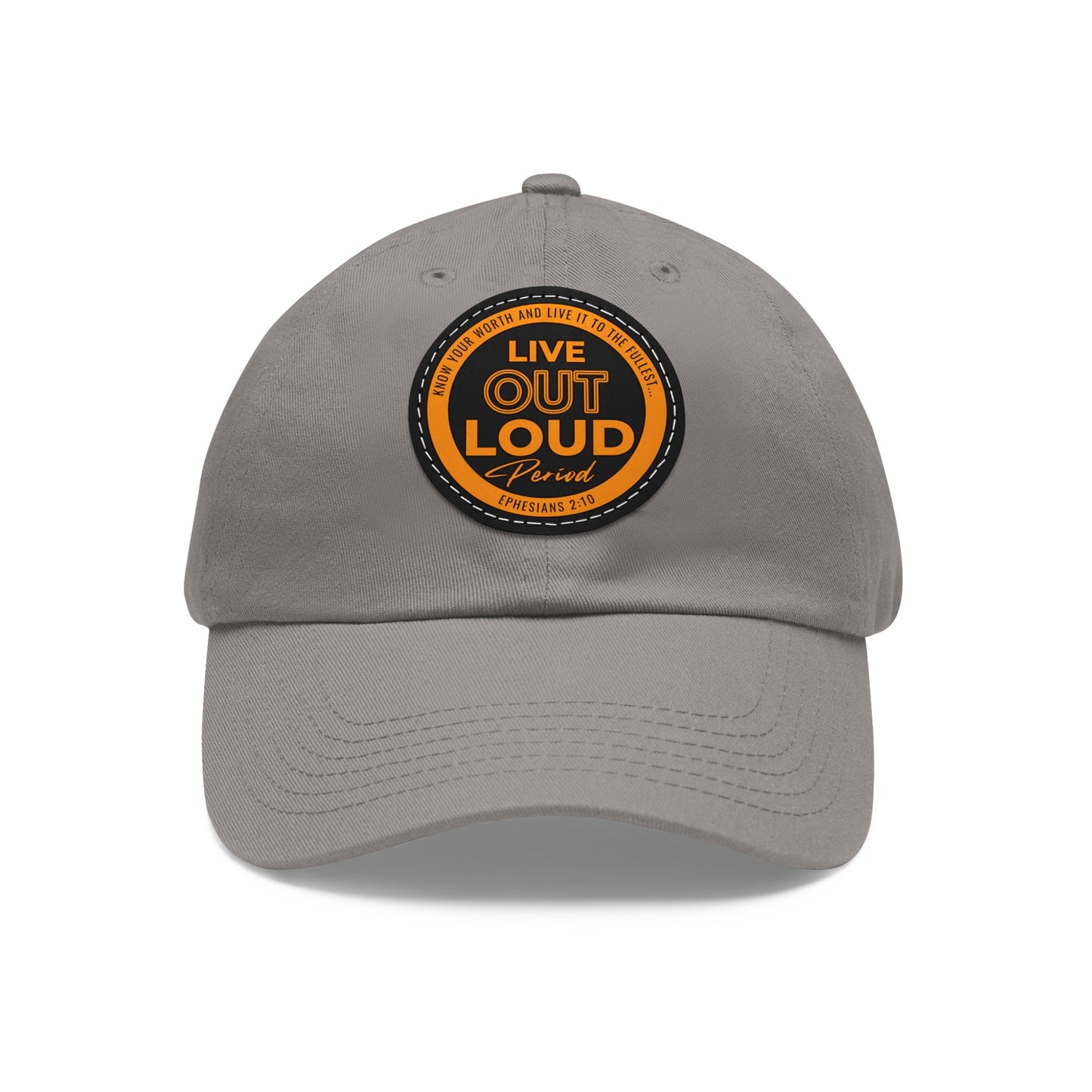 Hat with Leather Patch (Round)