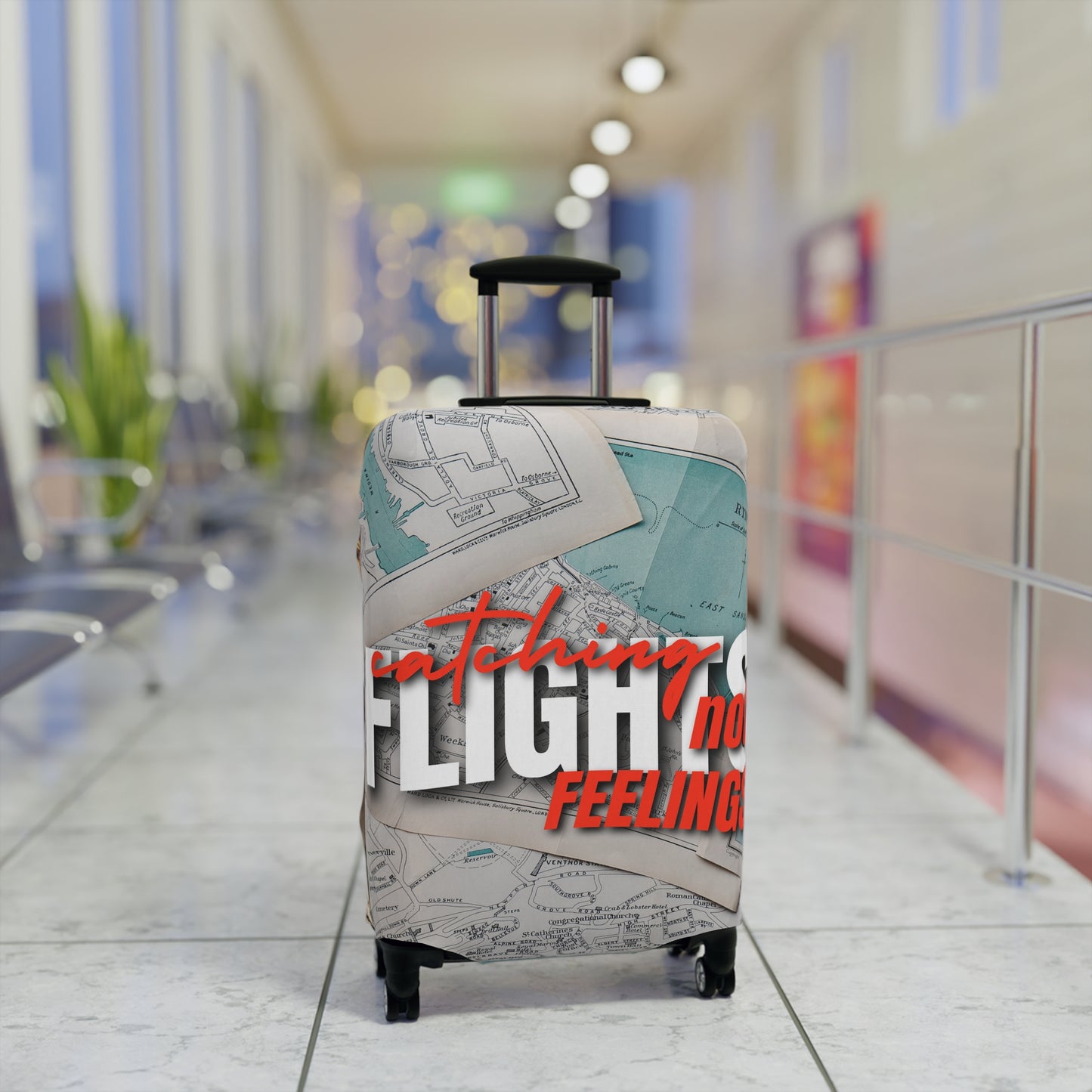Travel Luggage Cover - Stylist Catching Flights not Feelings2