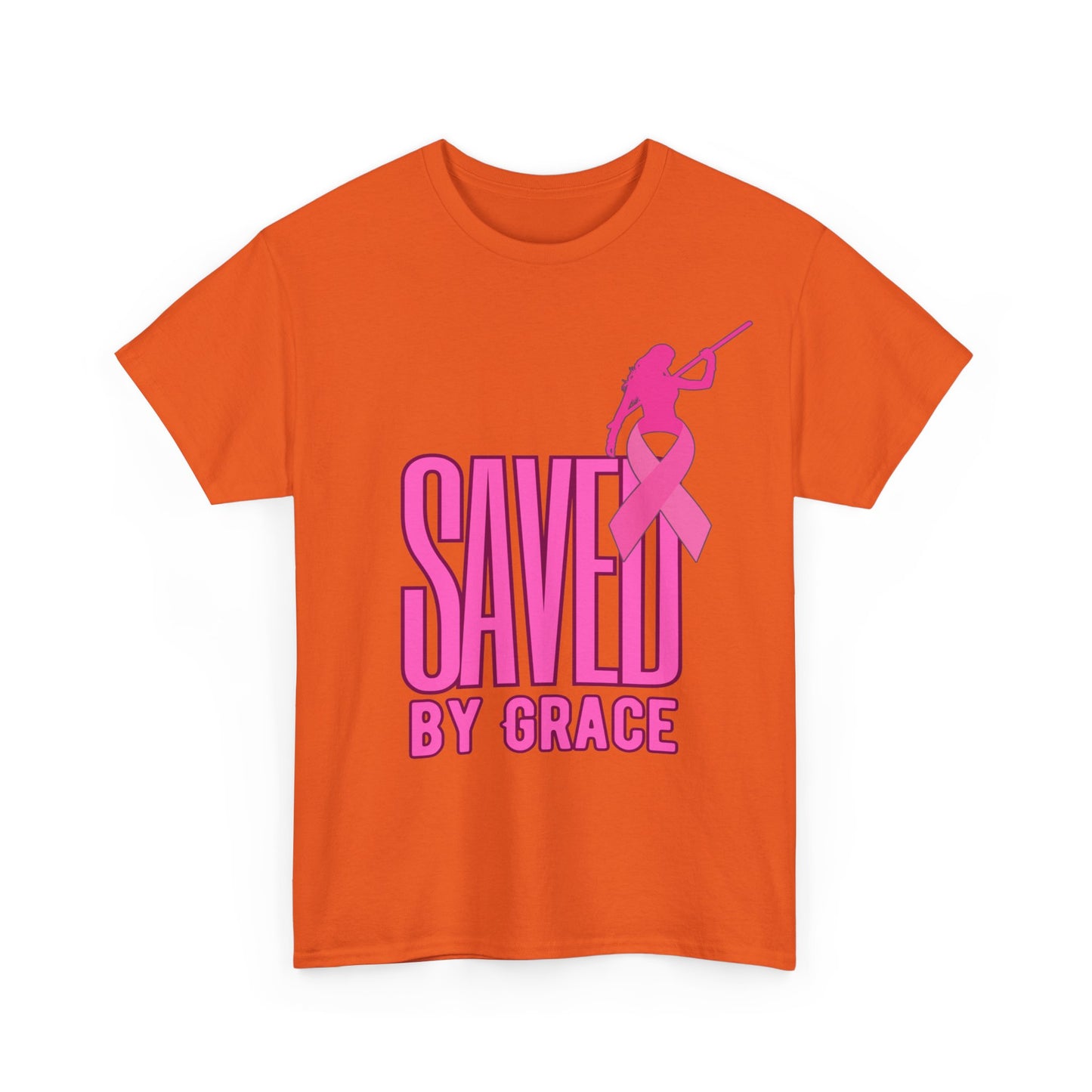 SAVED BY GRACE  1- Unisex Heavy Cotton Tee
