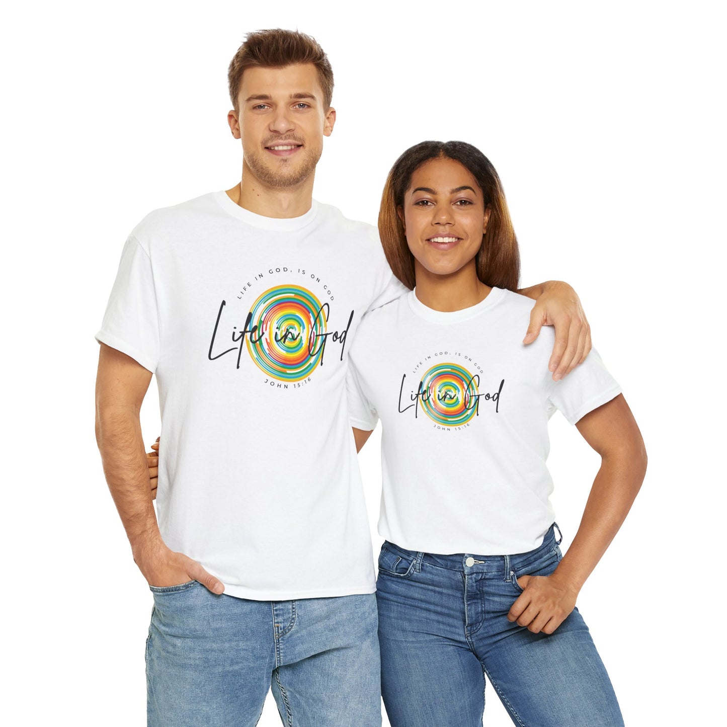 LIFE IN GOD 1 - Unisex Heavy Cotton Tee
