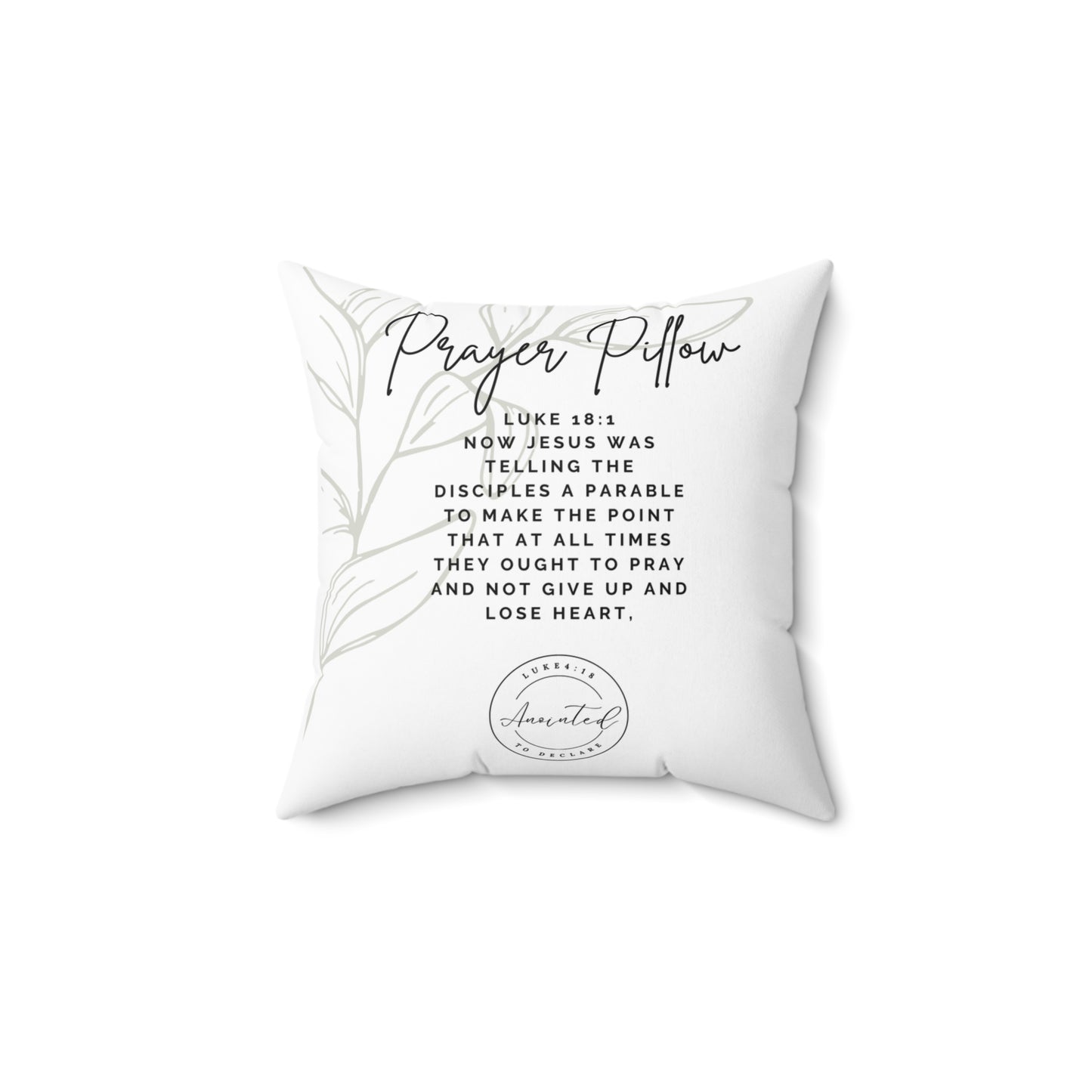 FAMILY PRAYER LUKE 18:1 - Faux Suede Square Pillow - 12