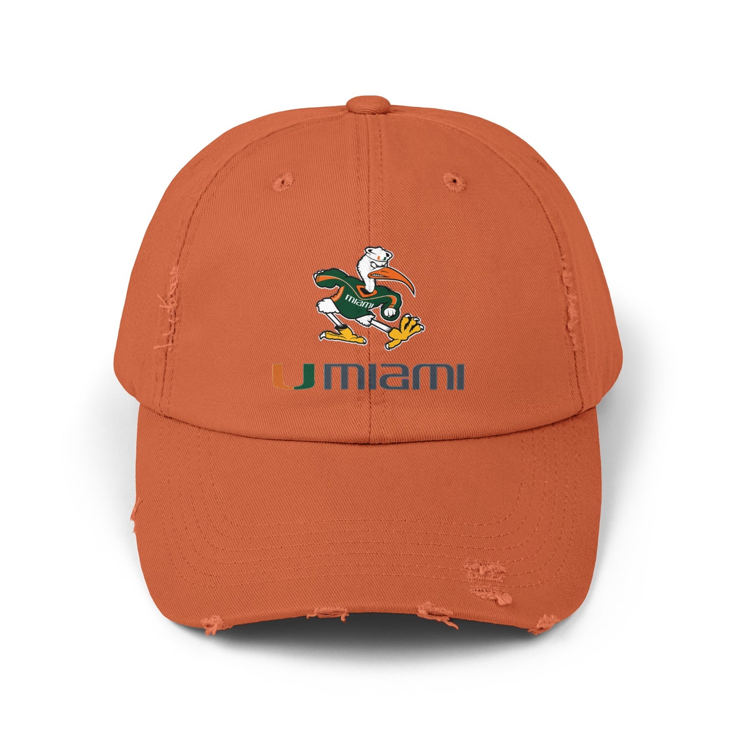 Miami Hurricane Distressed Cap