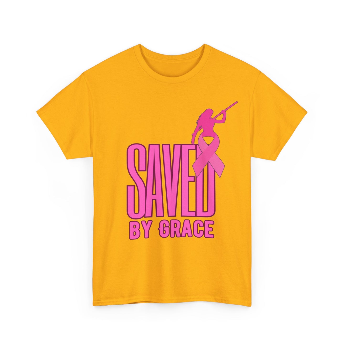 SAVED BY GRACE  1- Unisex Heavy Cotton Tee