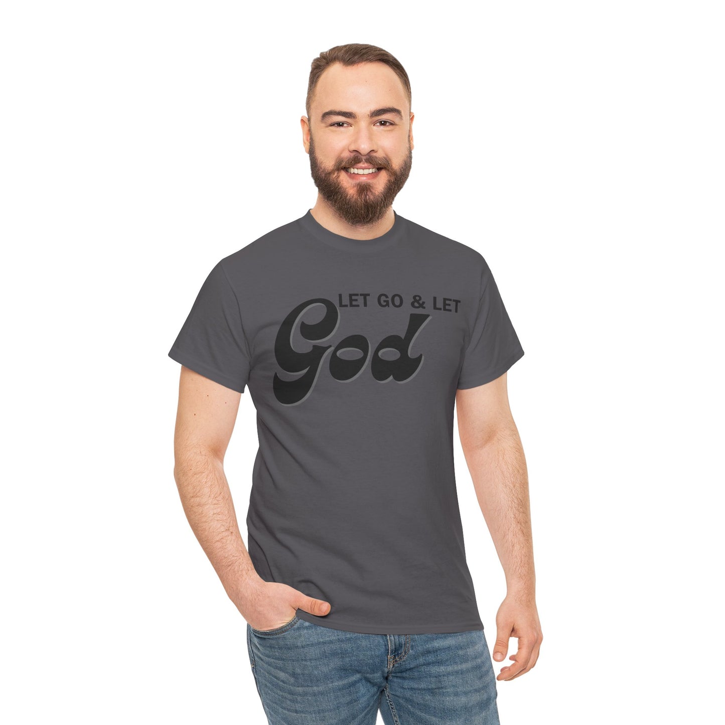 LET GO & LET GOD - 1- Unisex Heavy Cotton Tee