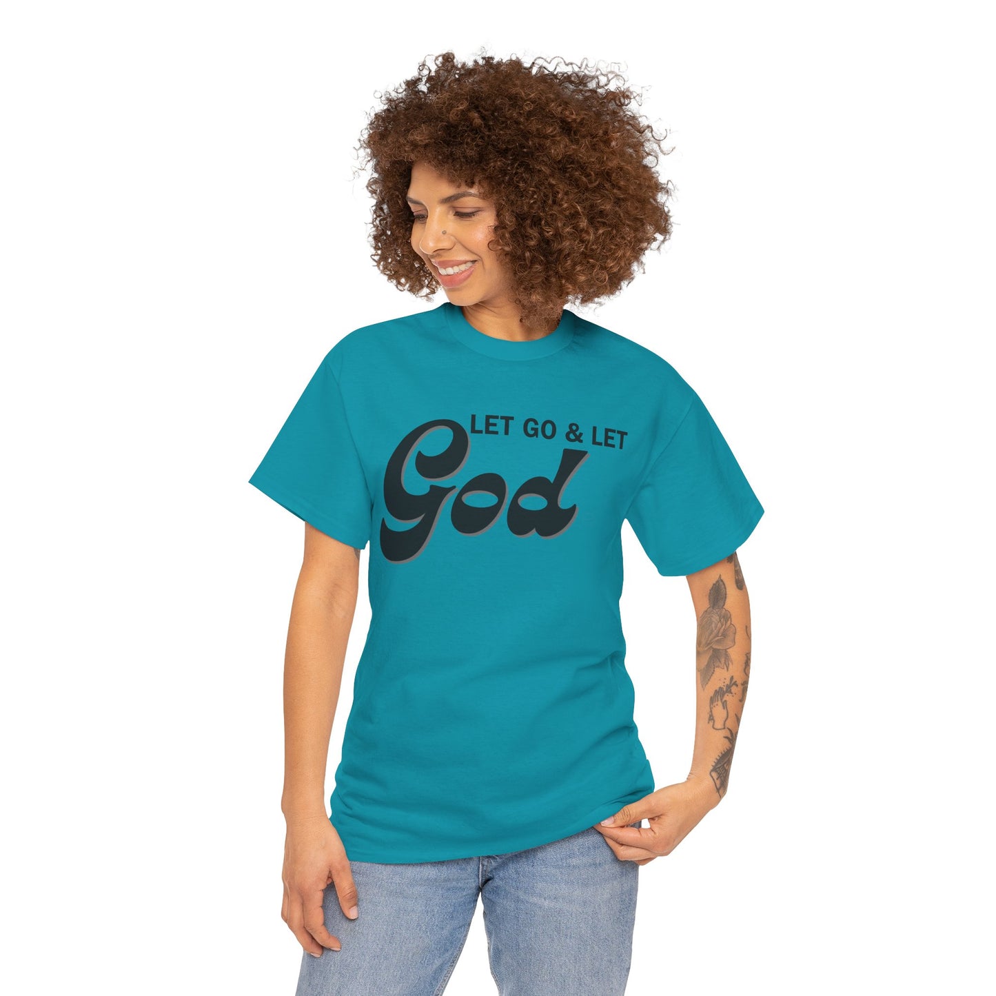 LET GO & LET GOD - 1- Unisex Heavy Cotton Tee