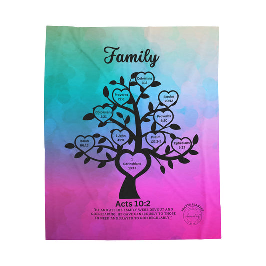 FAMILY ACTS 10:2 Velveteen Plush Blanket - 6