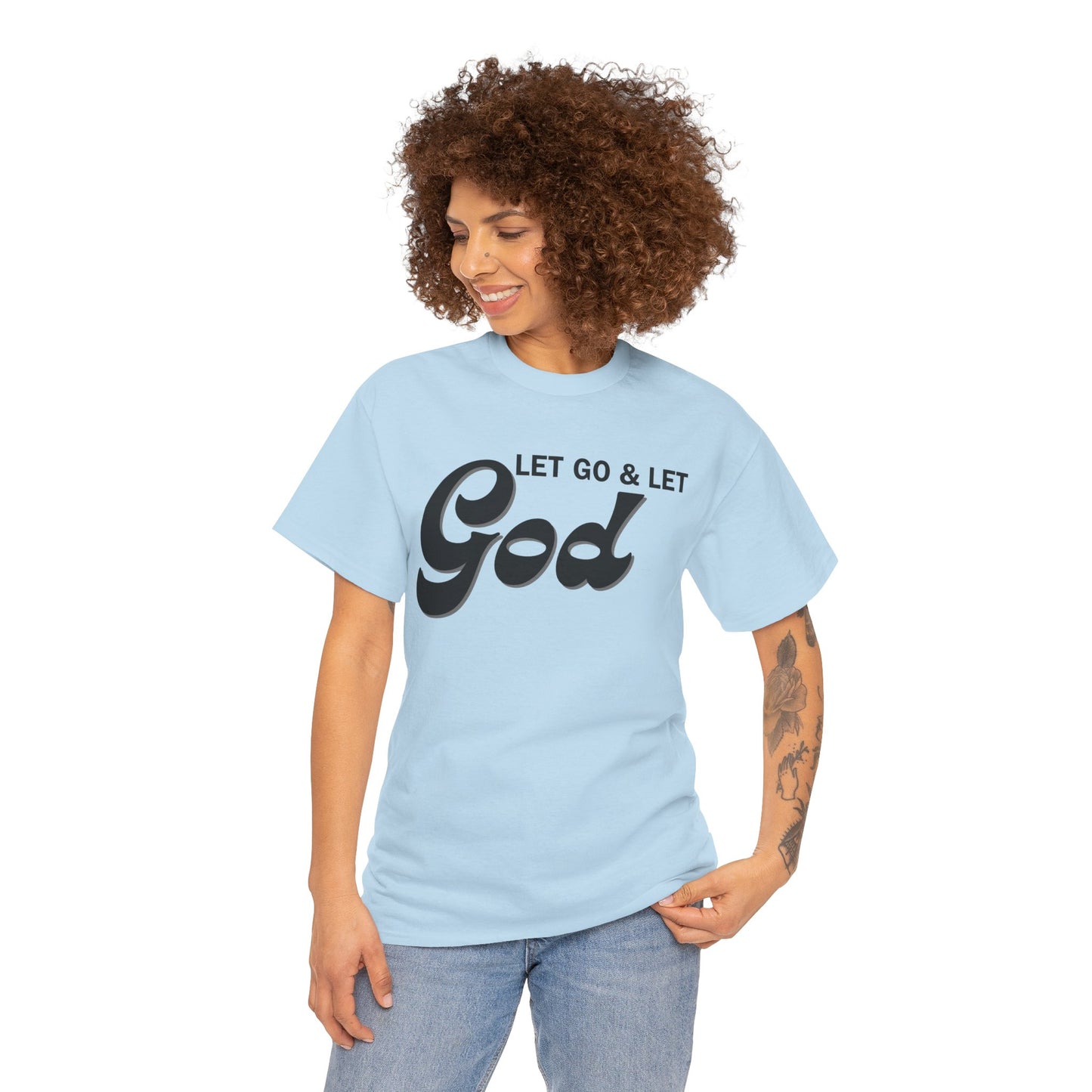 LET GO & LET GOD - 1- Unisex Heavy Cotton Tee