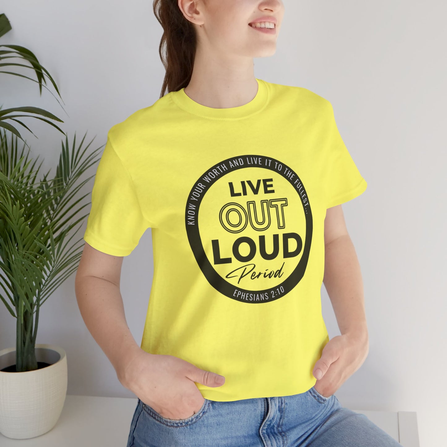 LIVE OUT LOUD 1 Unisex Jersey Short Sleeve Tee