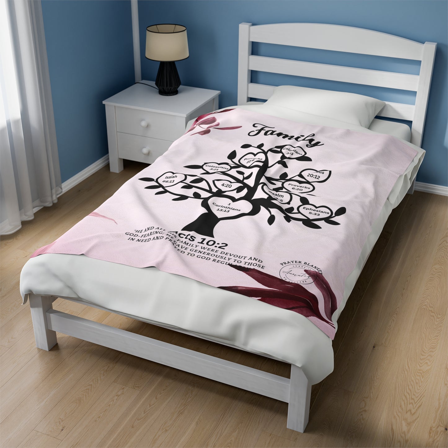 FAMILY ACTS 10:2 - Velveteen Plush Blanket 1