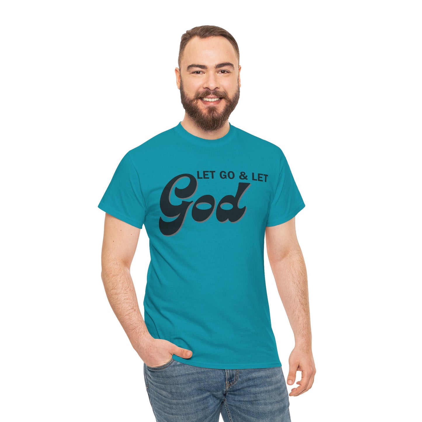 LET GO & LET GOD - 1- Unisex Heavy Cotton Tee
