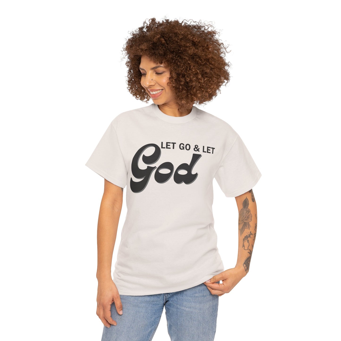 LET GO & LET GOD - 1- Unisex Heavy Cotton Tee
