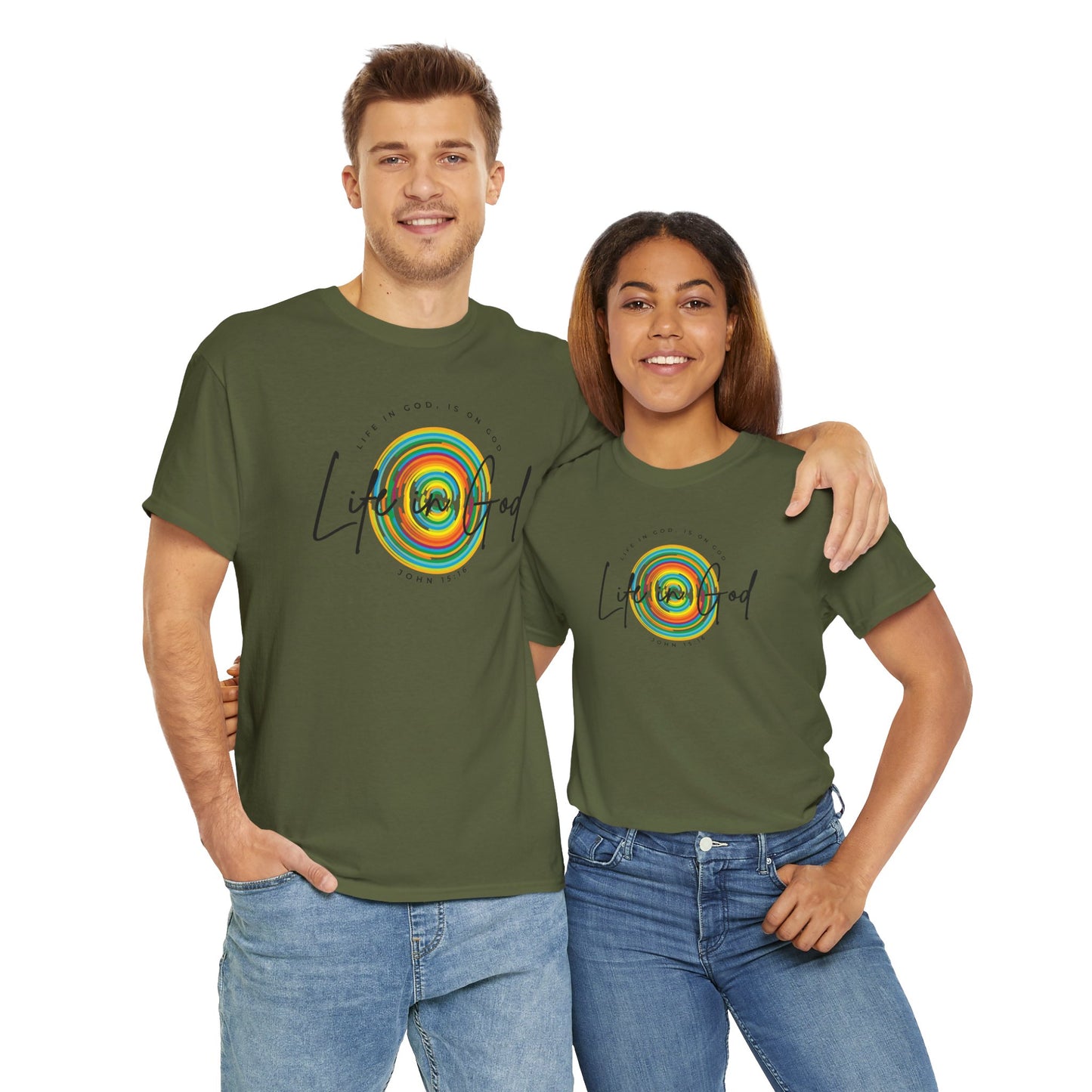 LIFE IN GOD 1 - Unisex Heavy Cotton Tee