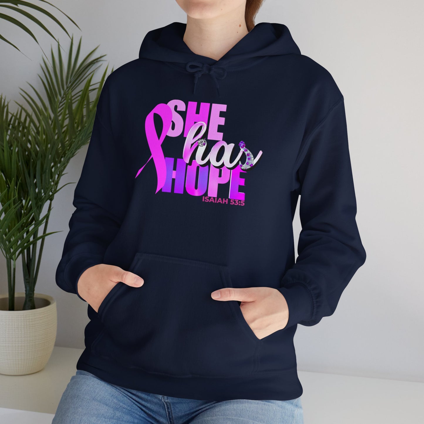 SHE HAS HOPE 1- Heavy Blend™ Hooded Sweatshirt