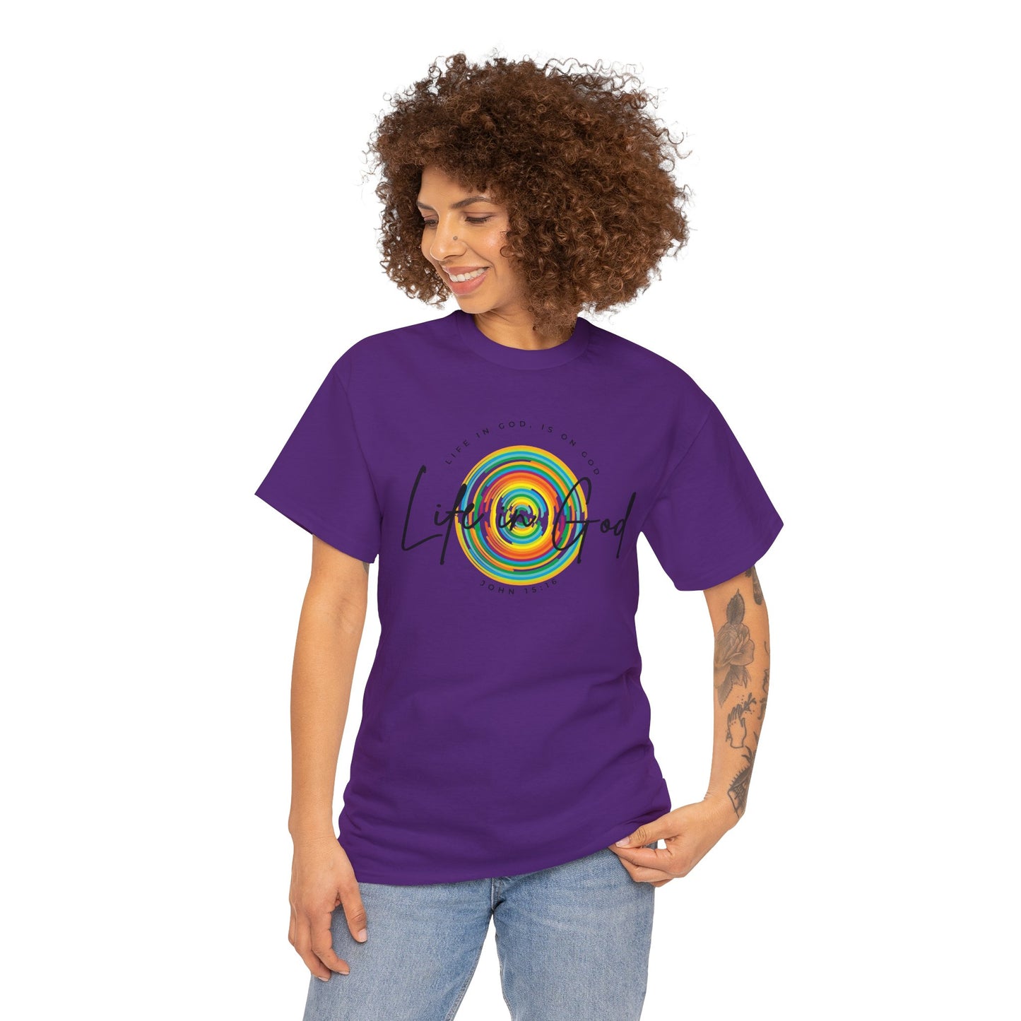 LIFE IN GOD 1 - Unisex Heavy Cotton Tee
