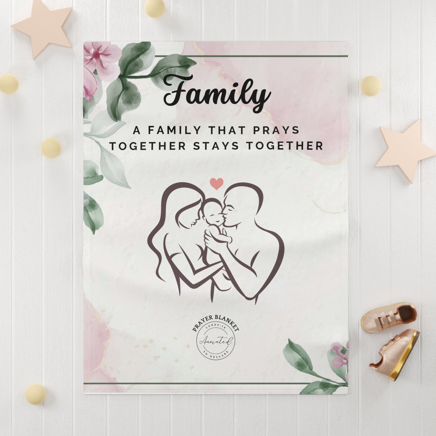 A FAMILY THAT PRAYS 1- Soft Fleece Baby Blanket