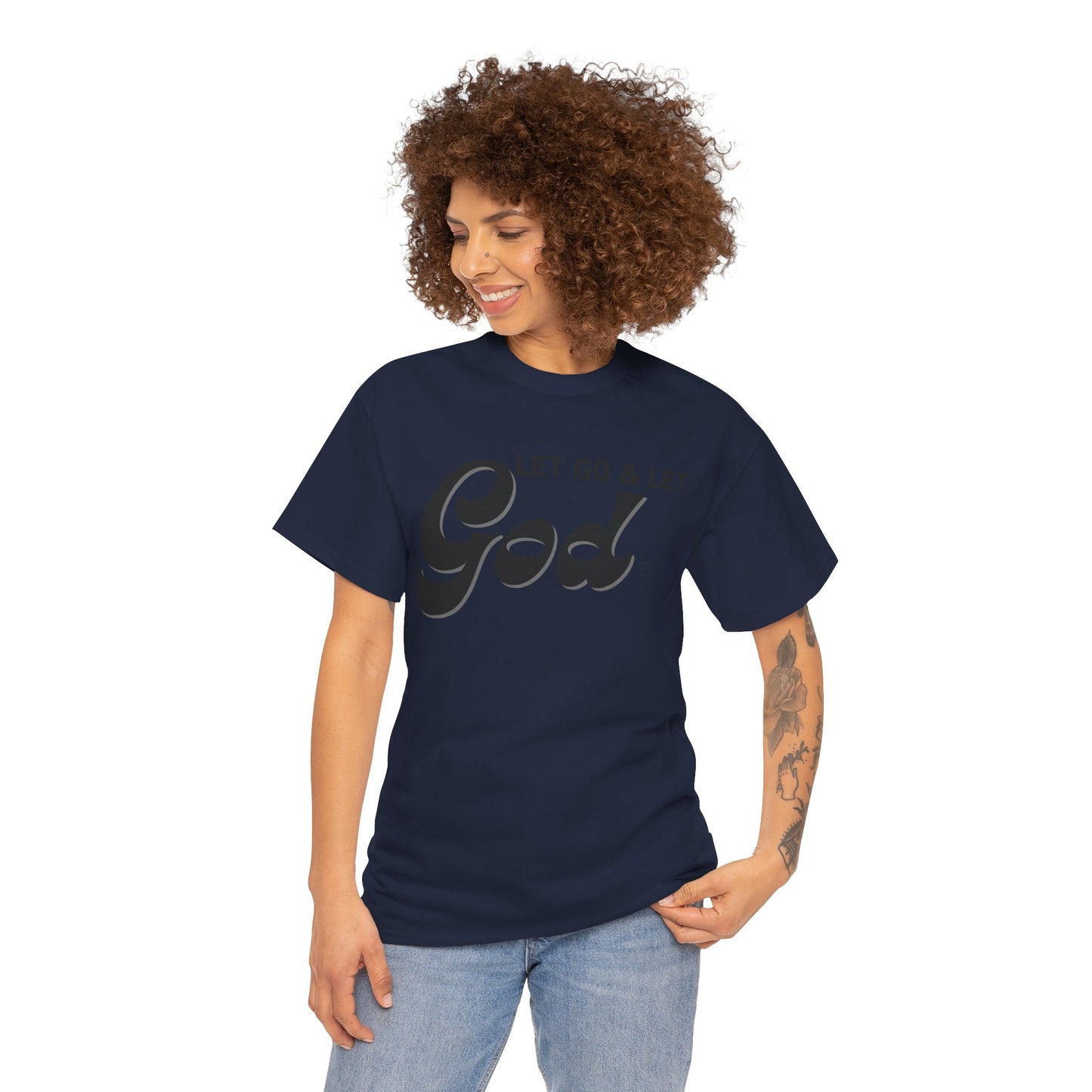 LET GO & LET GOD - 1- Unisex Heavy Cotton Tee