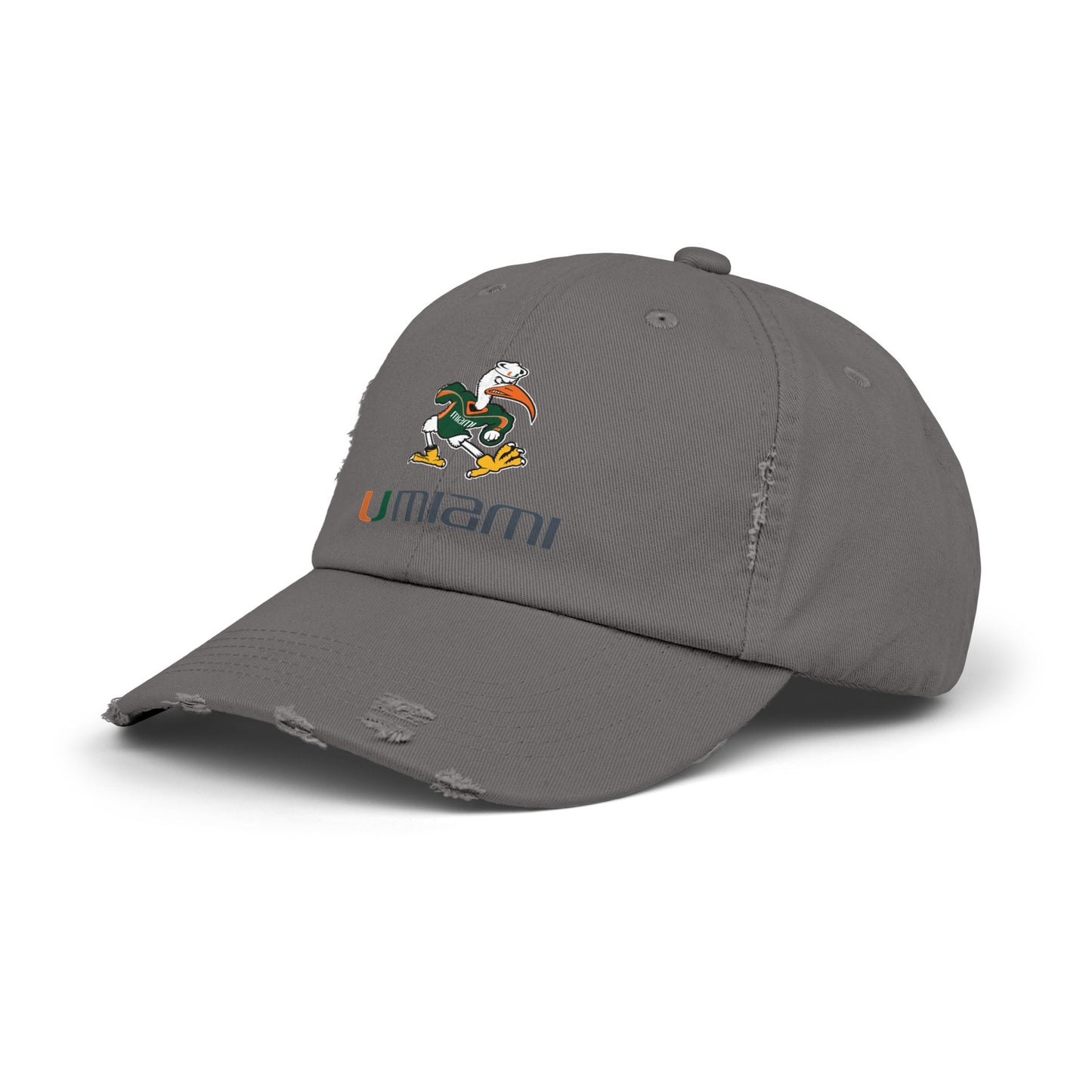 Miami Hurricane Distressed Cap