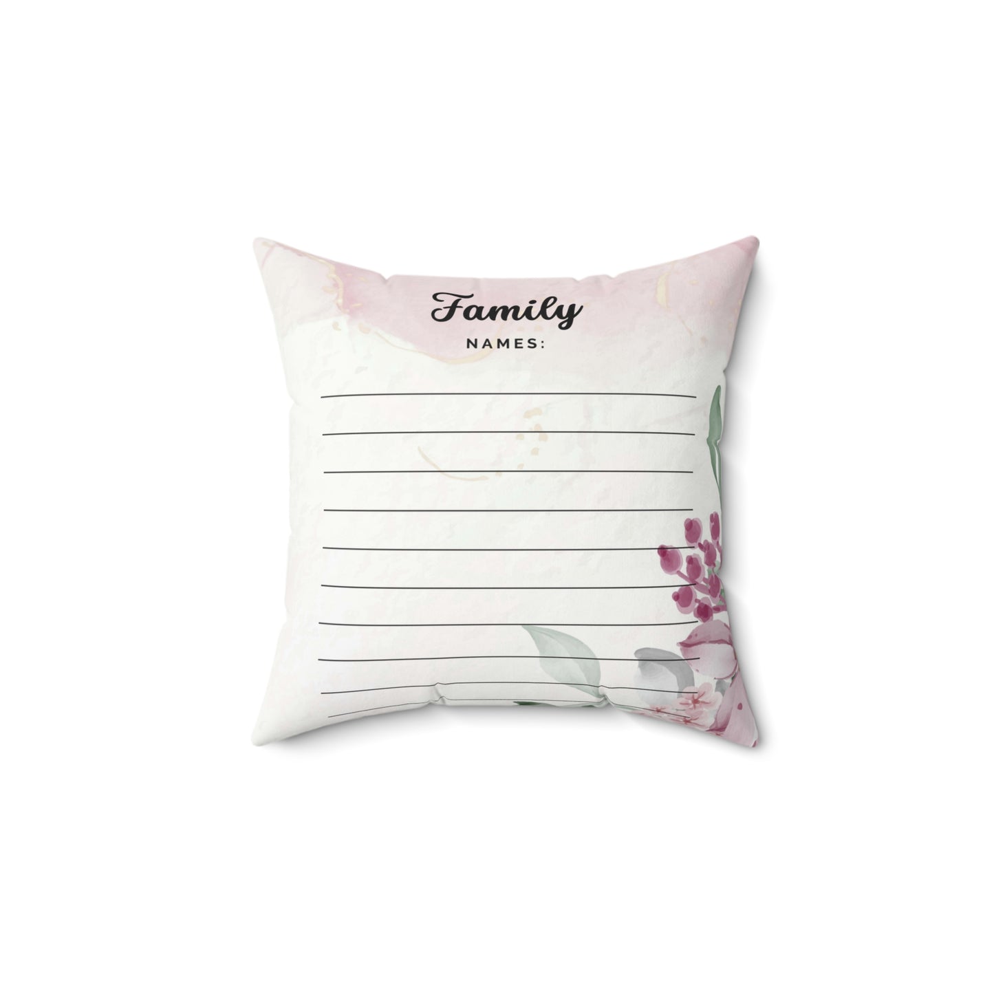 A FAMILY THAT PRAYS 1- Spun Polyester Square Pillow