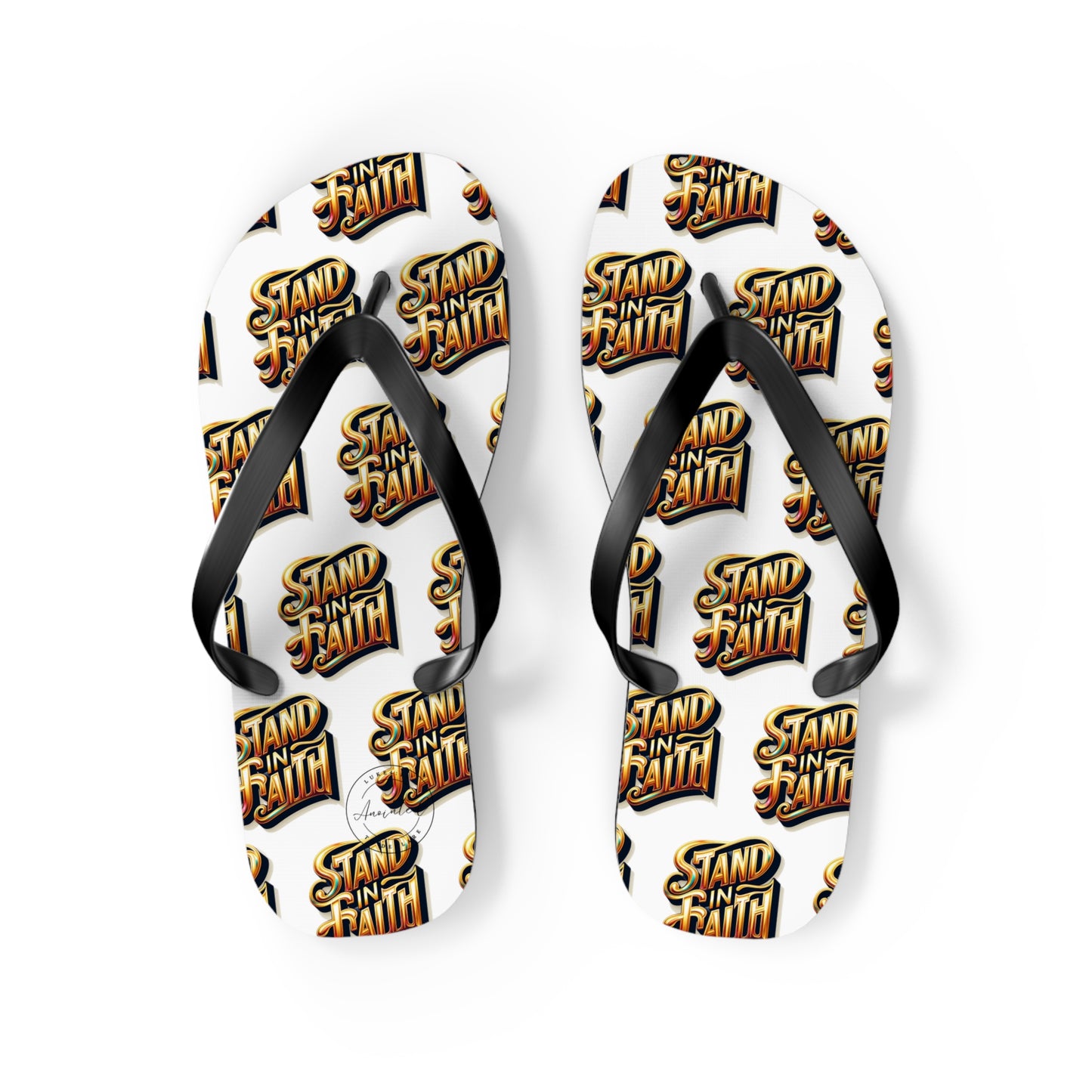 STAND IN FAITH Flip Flops - Christian Religious Sandals, Inspirational Beach Shoes, Summer Footwear, Scripture Thong Slippers, Religious