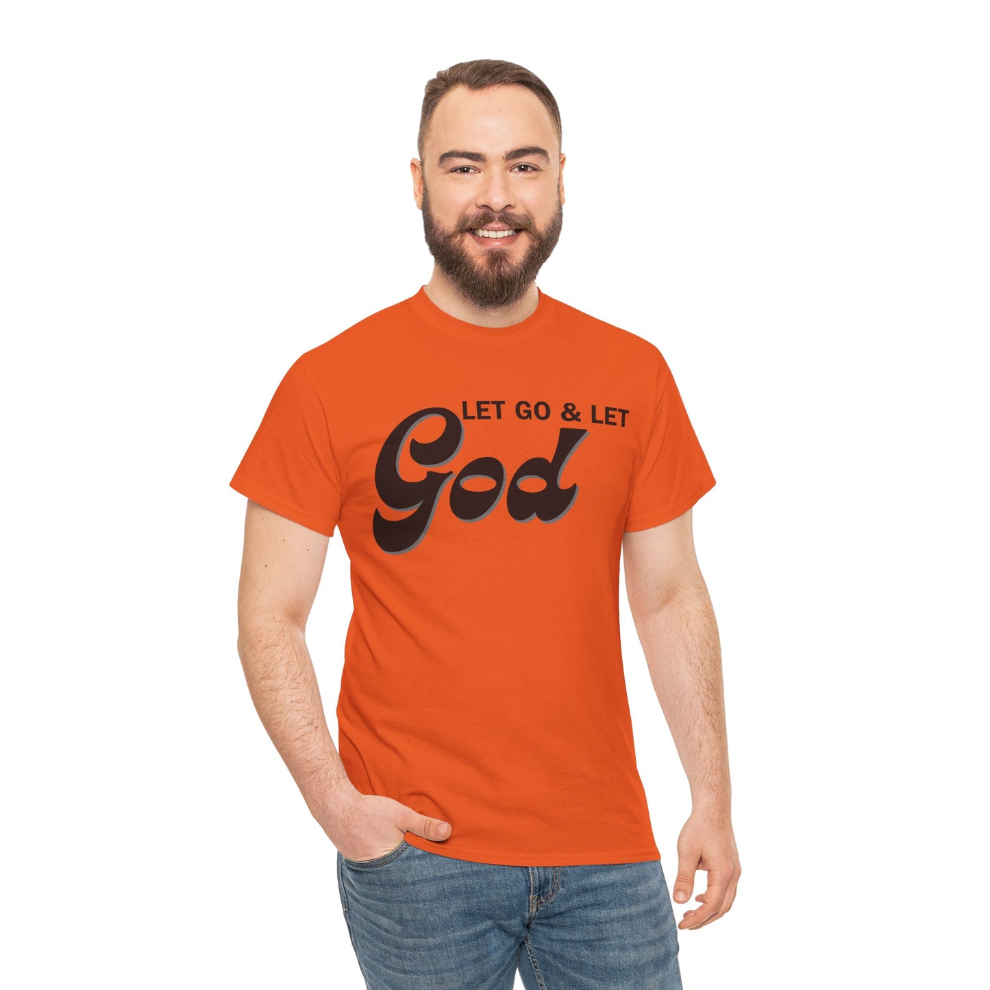 LET GO & LET GOD - 1- Unisex Heavy Cotton Tee