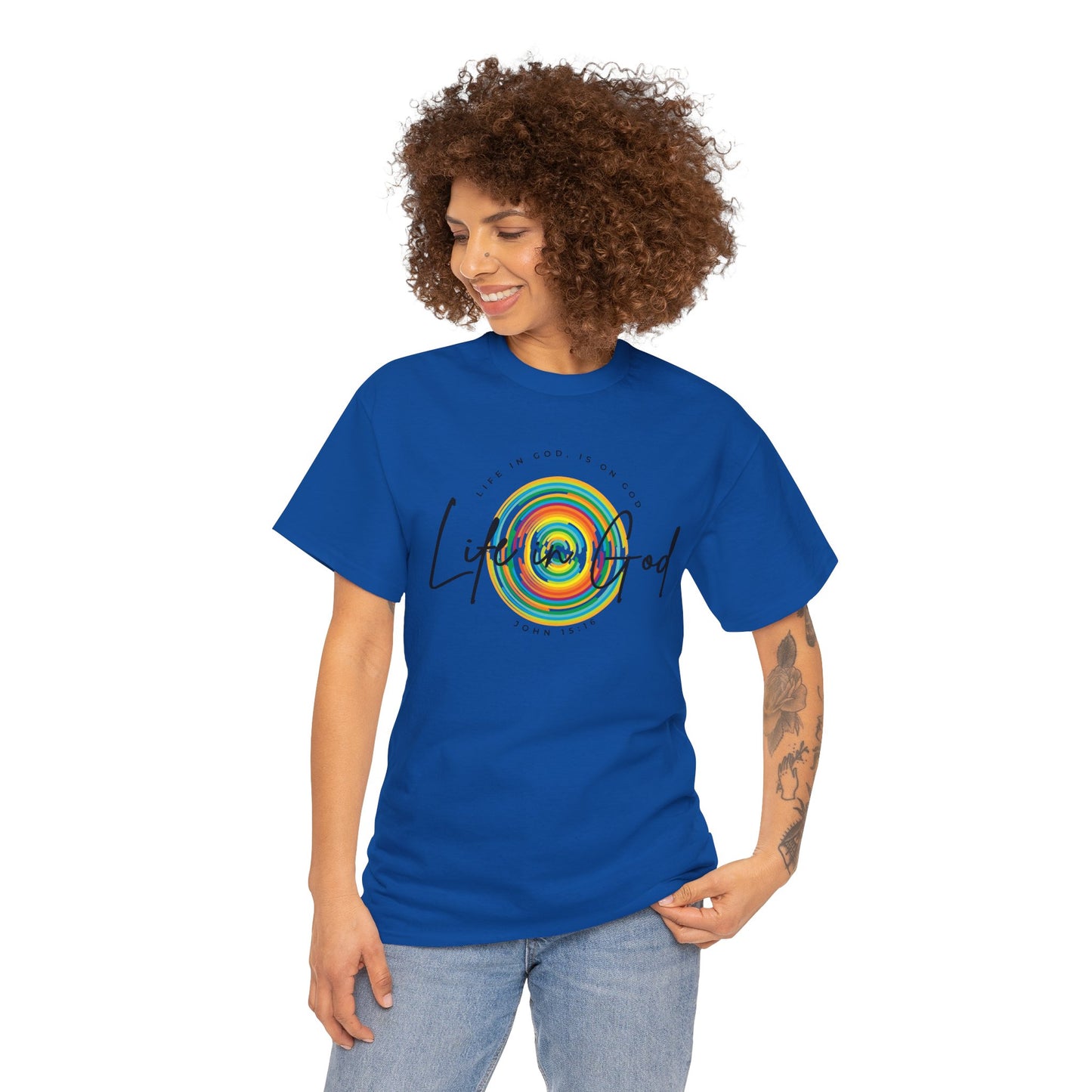 LIFE IN GOD 1 - Unisex Heavy Cotton Tee