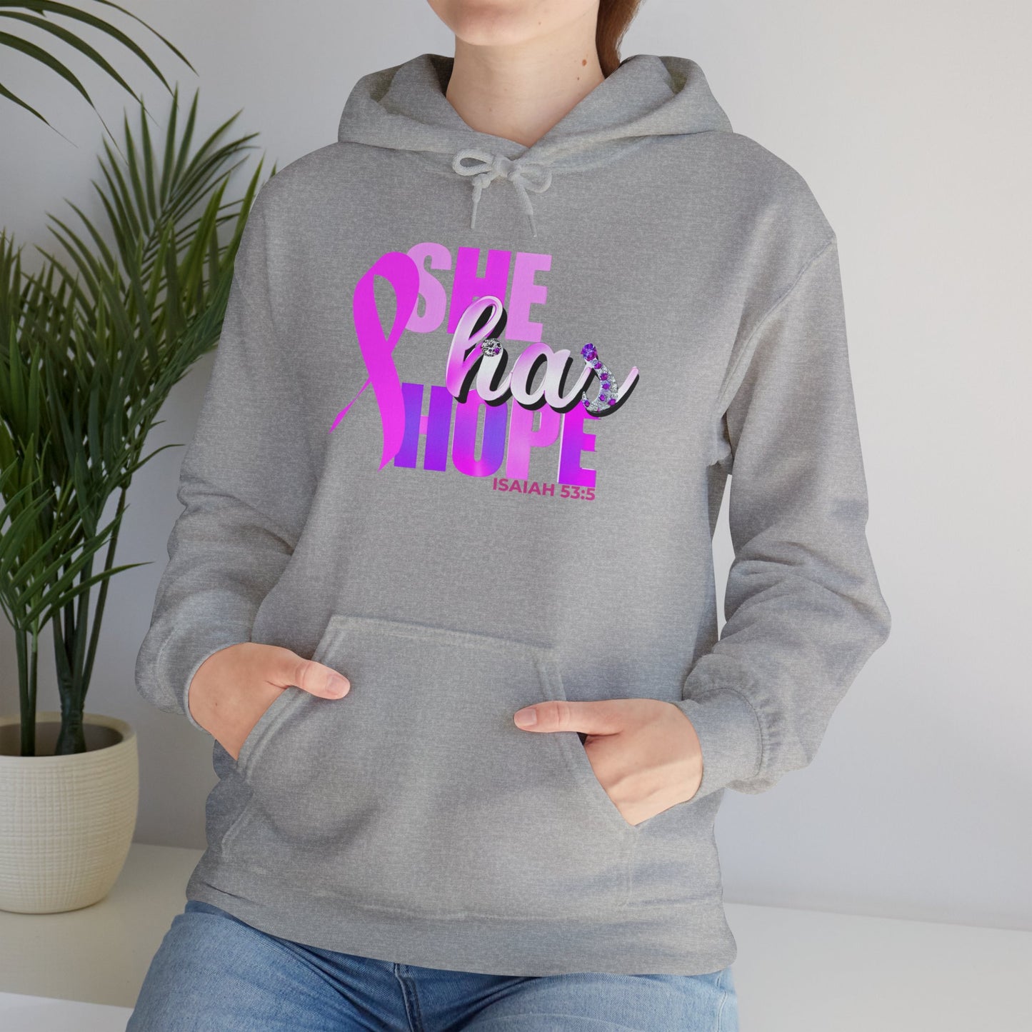 SHE HAS HOPE 1- Heavy Blend™ Hooded Sweatshirt