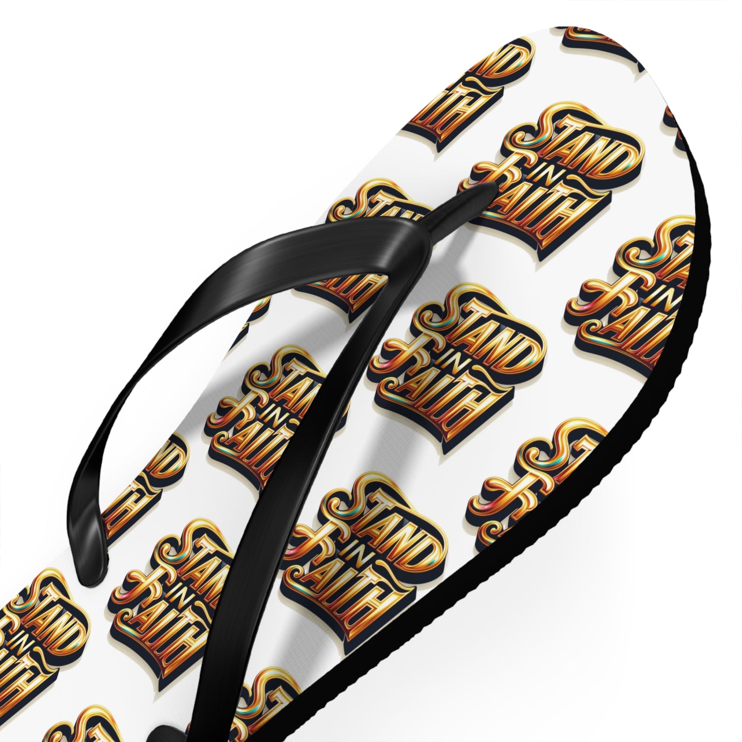 STAND IN FAITH Flip Flops - Christian Religious Sandals, Inspirational Beach Shoes, Summer Footwear, Scripture Thong Slippers, Religious
