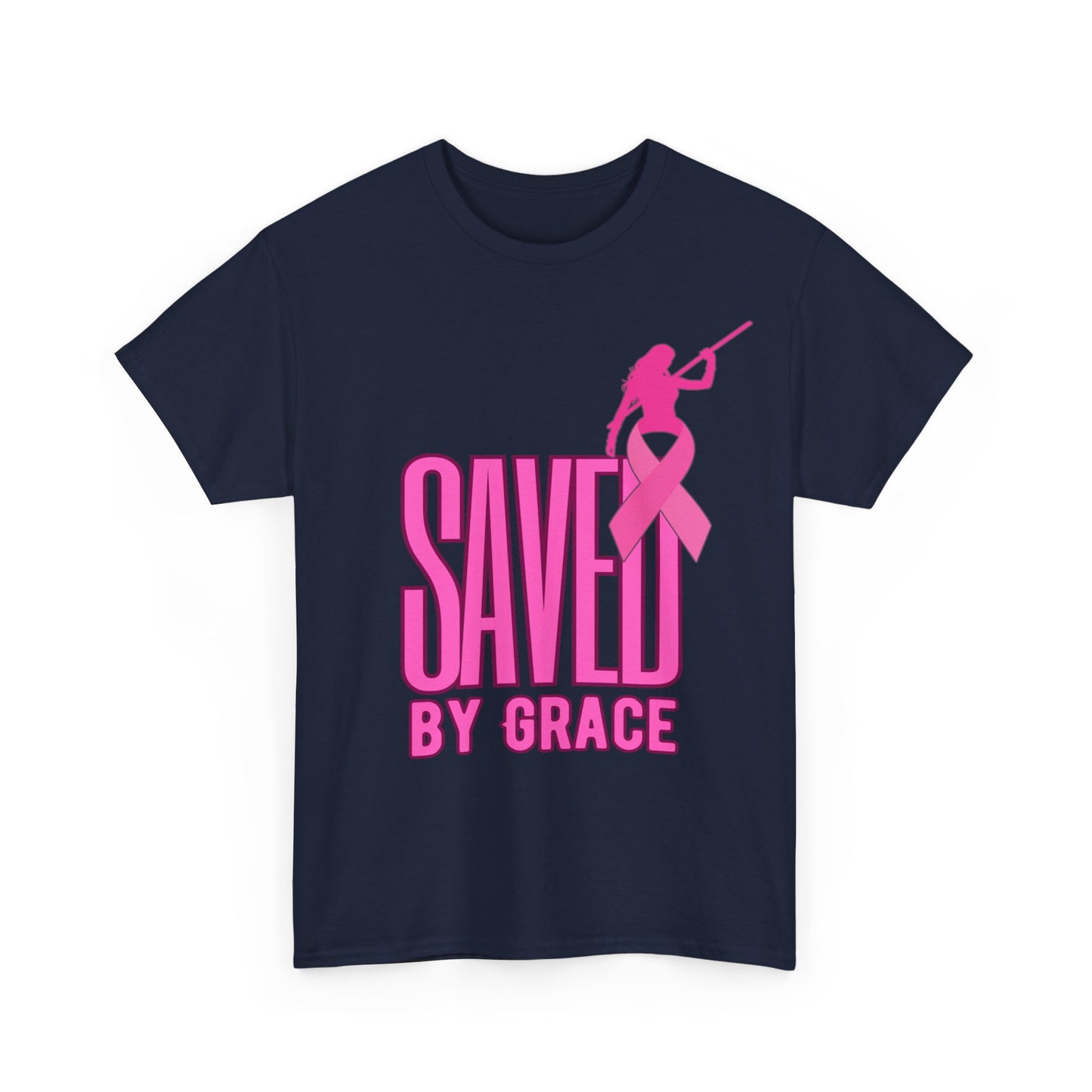 SAVED BY GRACE  1- Unisex Heavy Cotton Tee