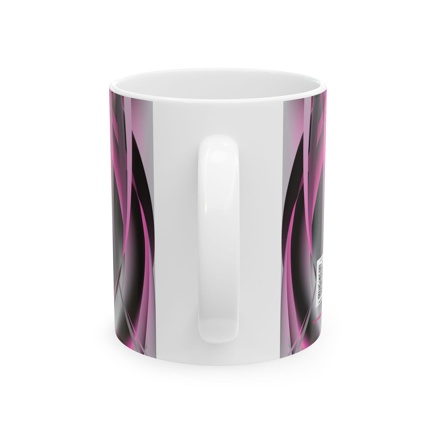 Silver Faith Over Fear Ceramic Mug, Inspirational Coffee Cup, Motivational Gift for Her, Spiritual Decor, Worship Music Link,