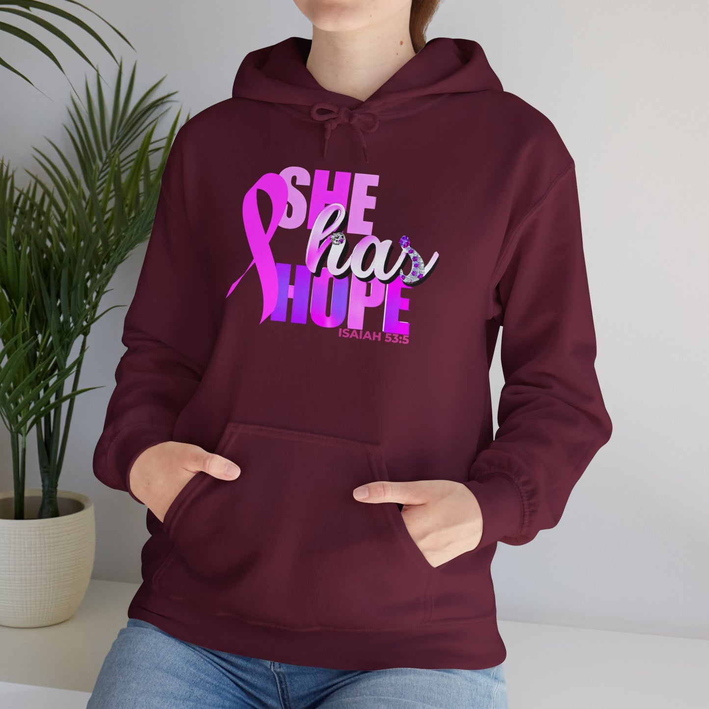 SHE HAS HOPE 1- Heavy Blend™ Hooded Sweatshirt