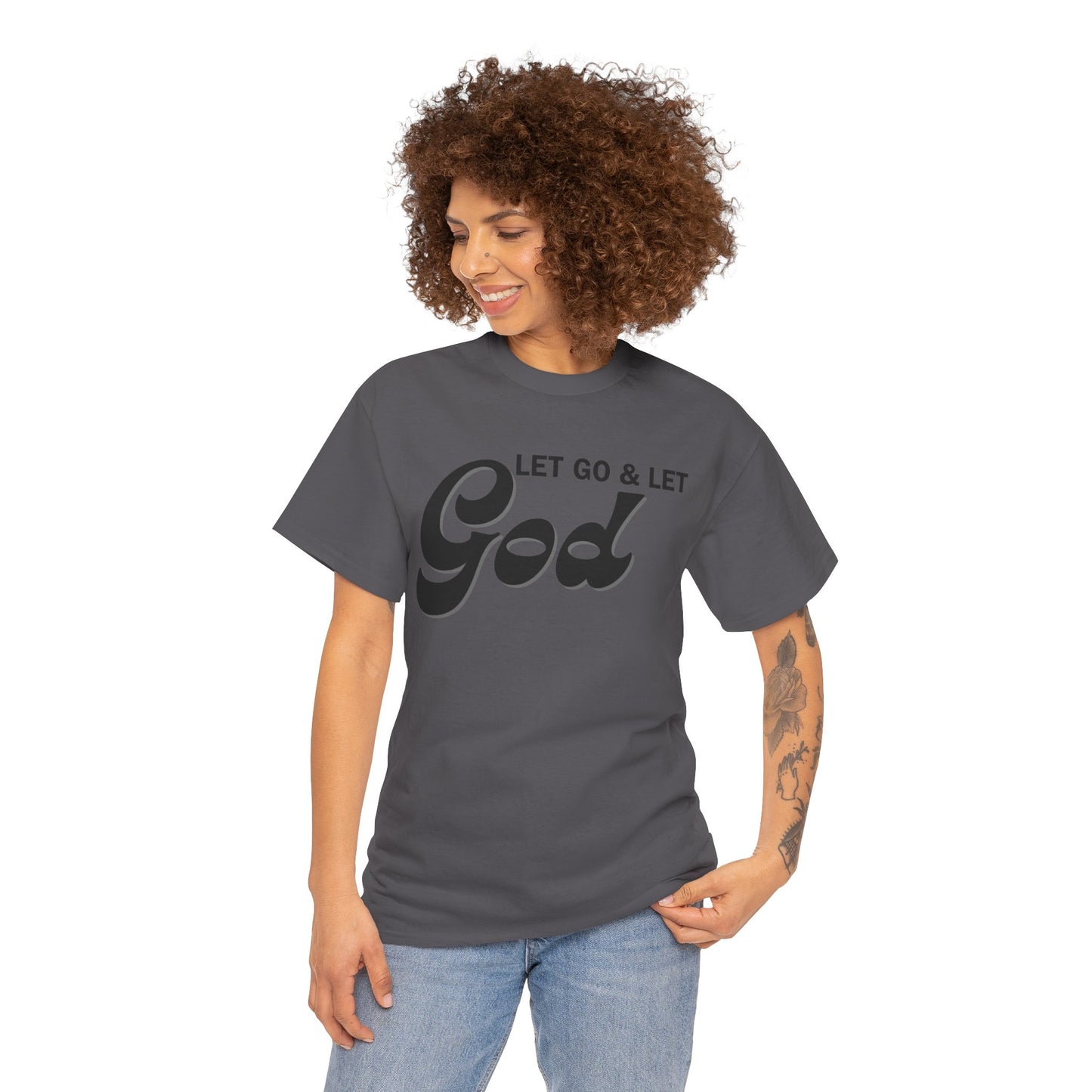 LET GO & LET GOD - 1- Unisex Heavy Cotton Tee