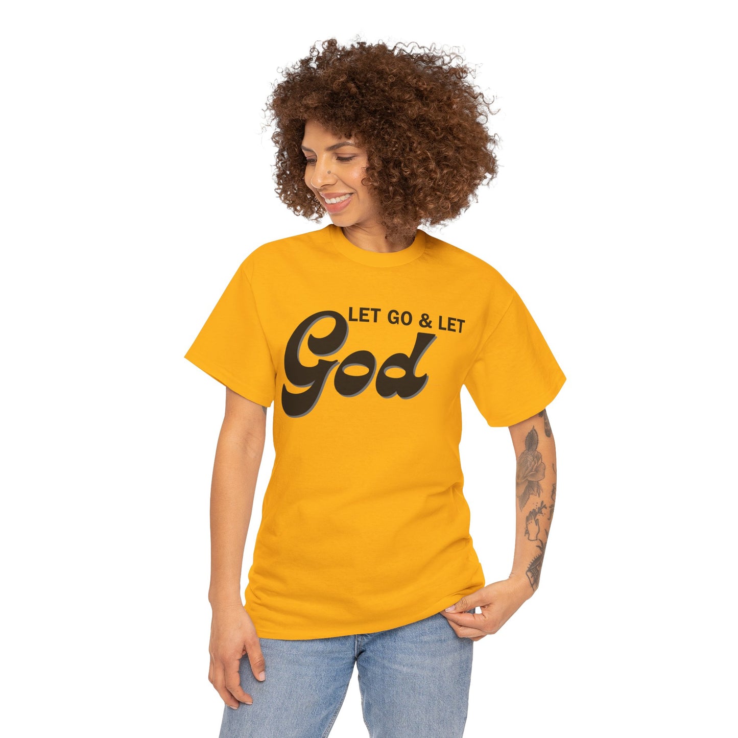 LET GO & LET GOD - 1- Unisex Heavy Cotton Tee