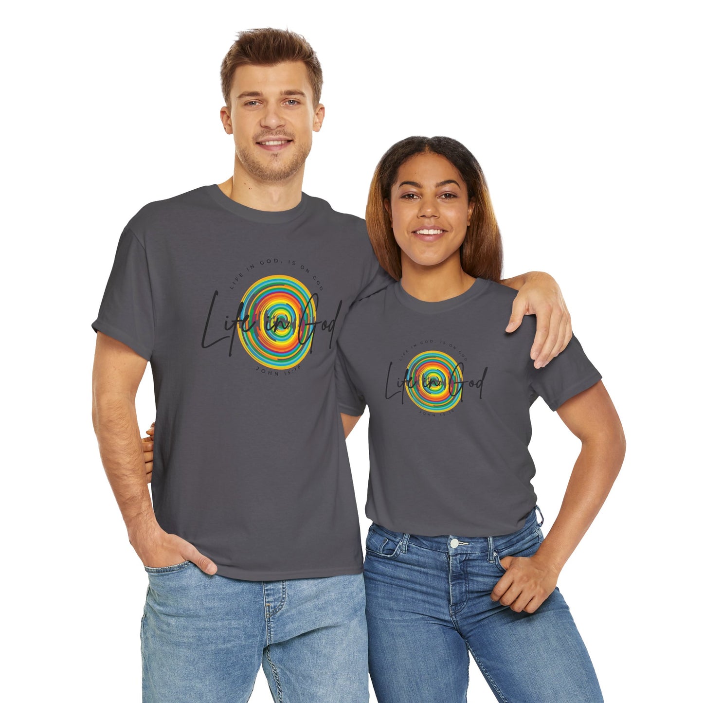 LIFE IN GOD 1 - Unisex Heavy Cotton Tee