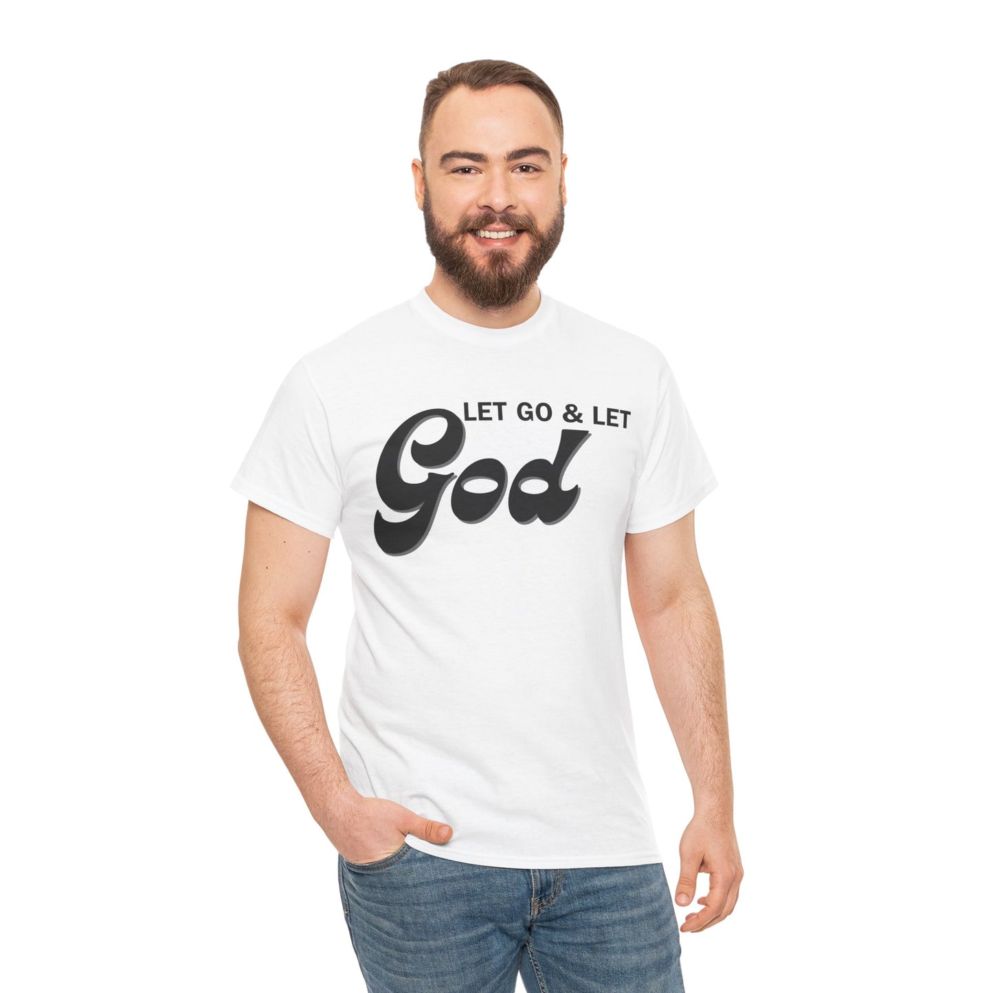 LET GO & LET GOD - 1- Unisex Heavy Cotton Tee