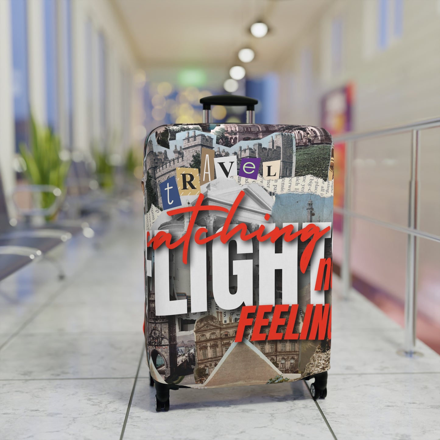 Travel Luggage Cover - Stylist Catching Flights not Feelings