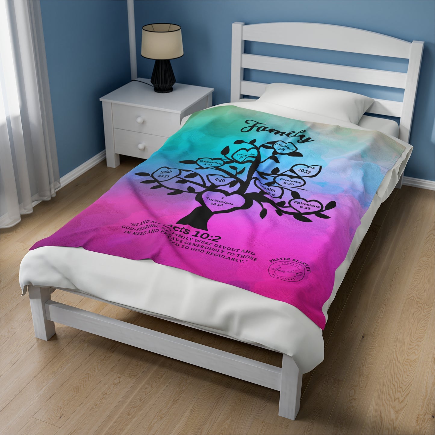 FAMILY ACTS 10:2 Velveteen Plush Blanket - 6