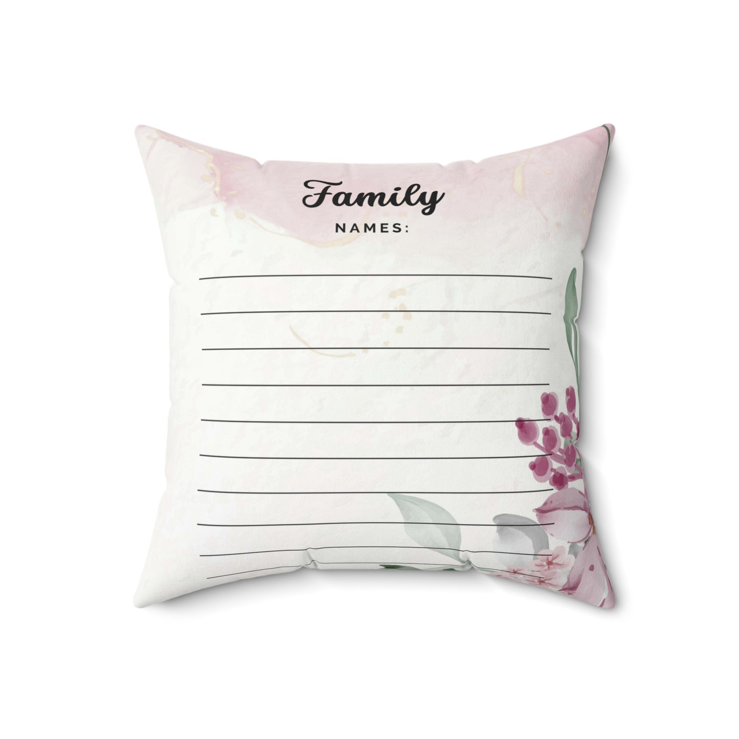 A FAMILY THAT PRAYS 1- Spun Polyester Square Pillow