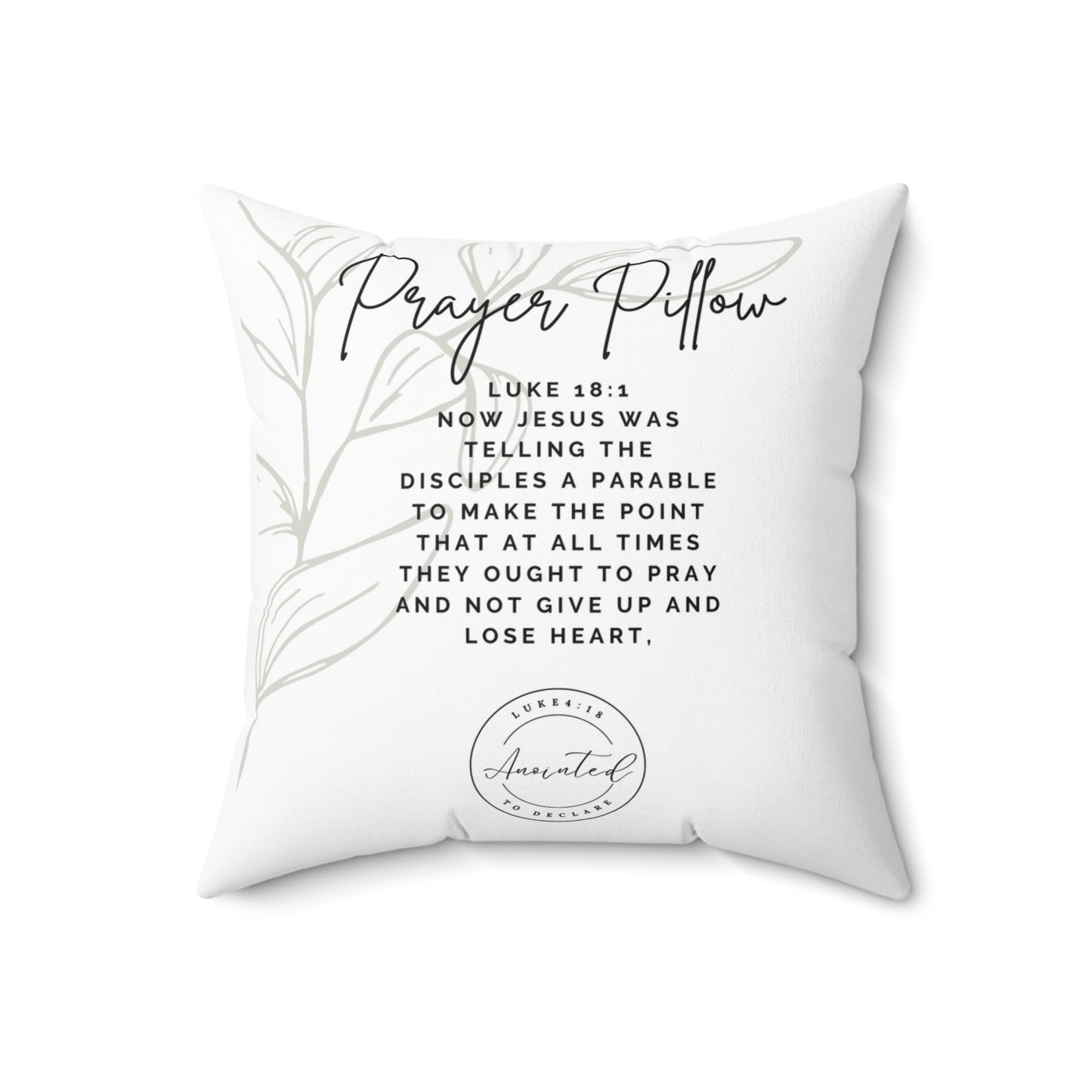 FAMILY PRAYER LUKE 18:1 - Faux Suede Square Pillow - 12