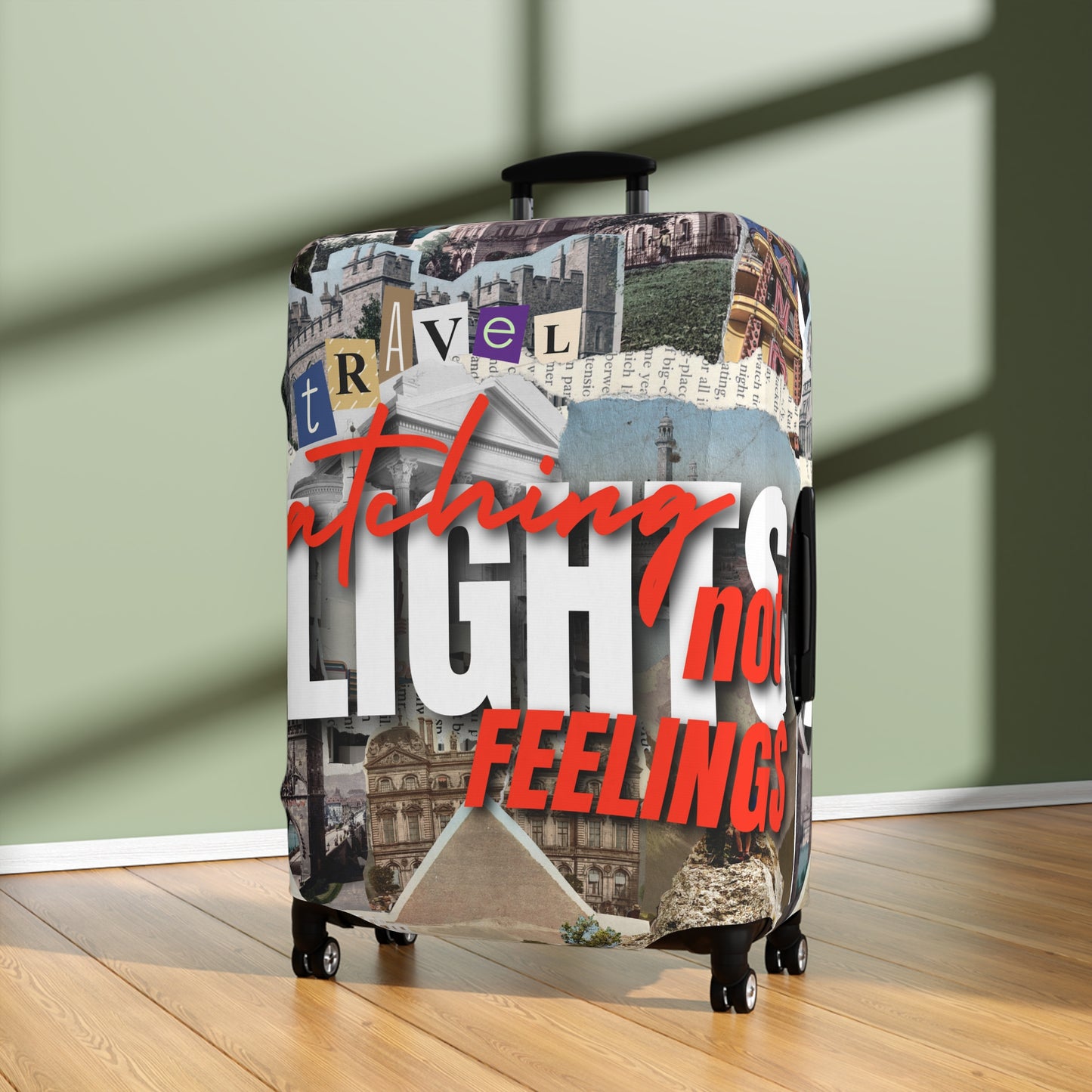 Travel Luggage Cover - Stylist Catching Flights not Feelings