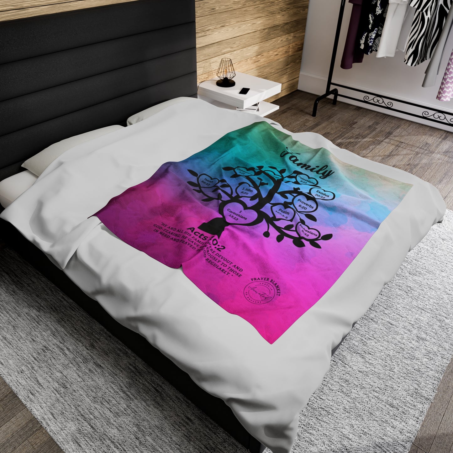 FAMILY ACTS 10:2 Velveteen Plush Blanket - 6