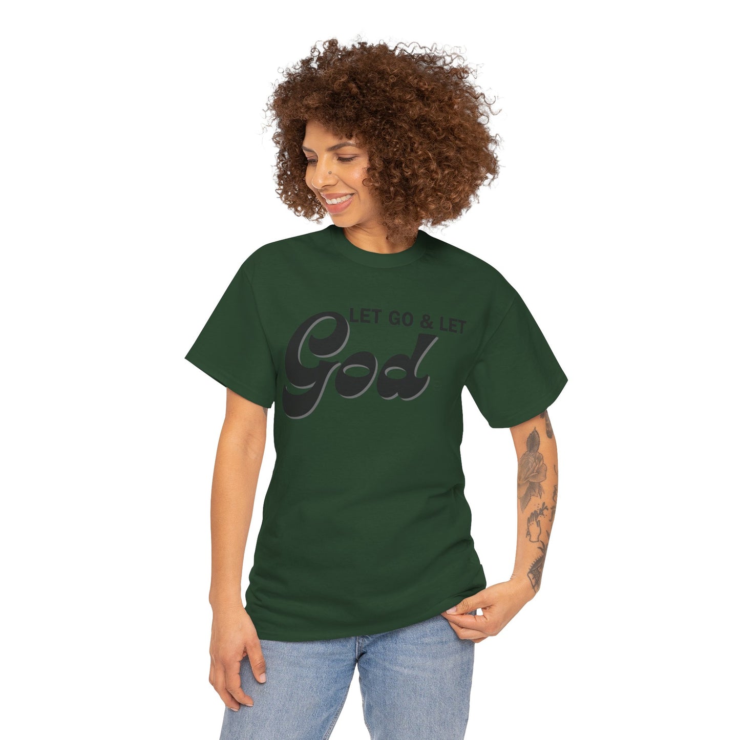 LET GO & LET GOD - 1- Unisex Heavy Cotton Tee