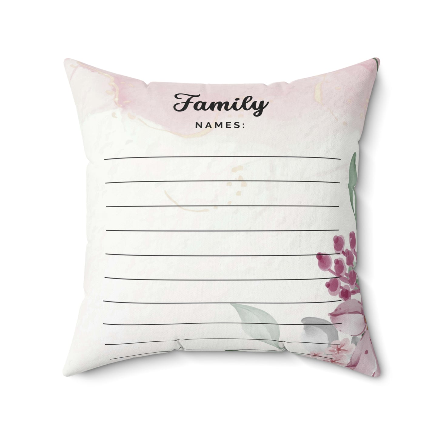 A FAMILY THAT PRAYS 1- Spun Polyester Square Pillow