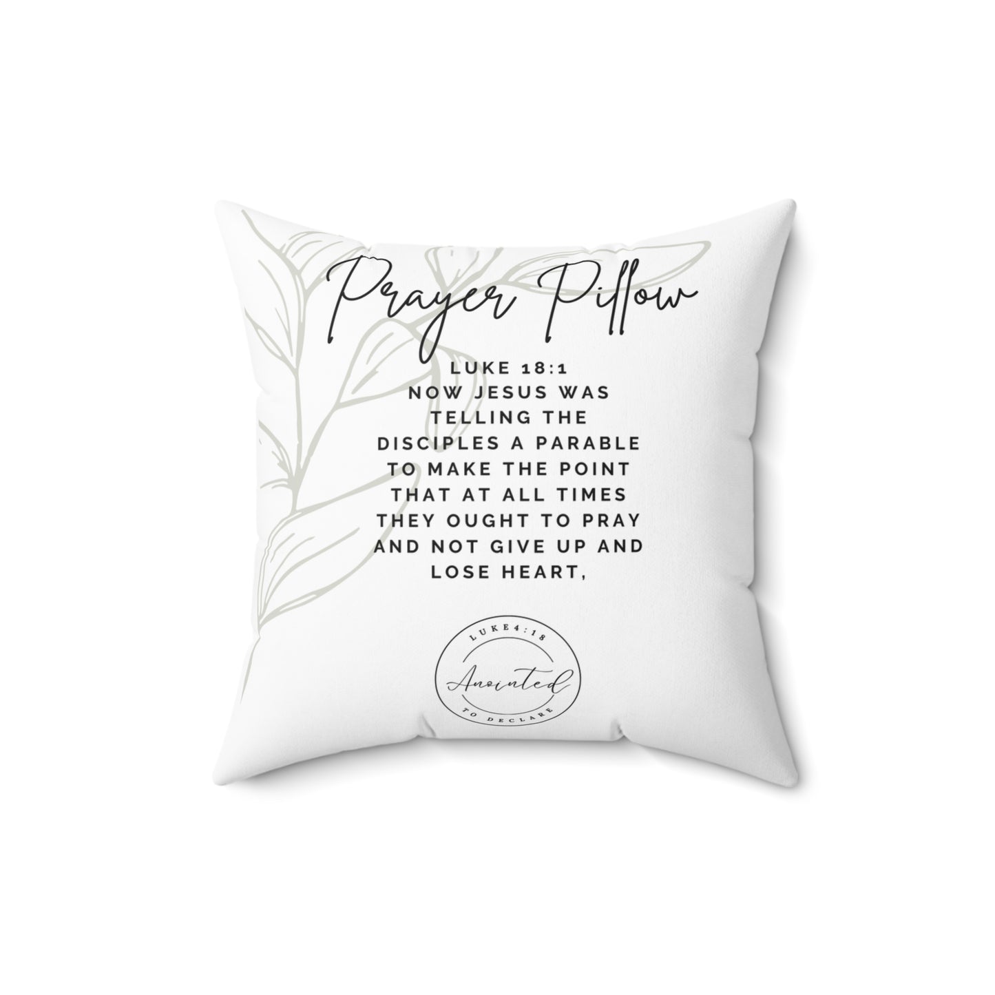 FAMILY PRAYER LUKE 18:1 - Faux Suede Square Pillow - 12