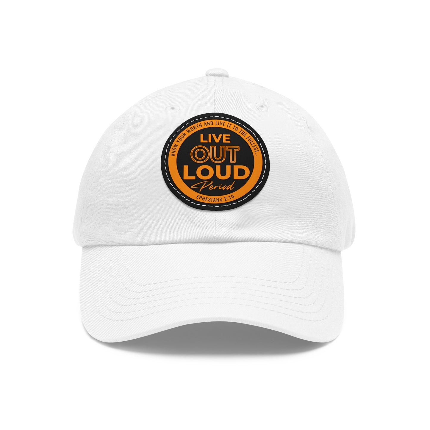 Hat with Leather Patch (Round)